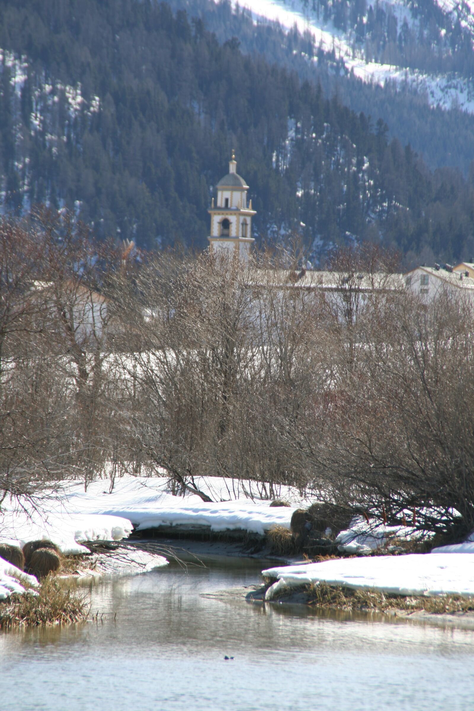 Canon EOS 350D (EOS Digital Rebel XT / EOS Kiss Digital N) sample photo. Winter, church, river photography