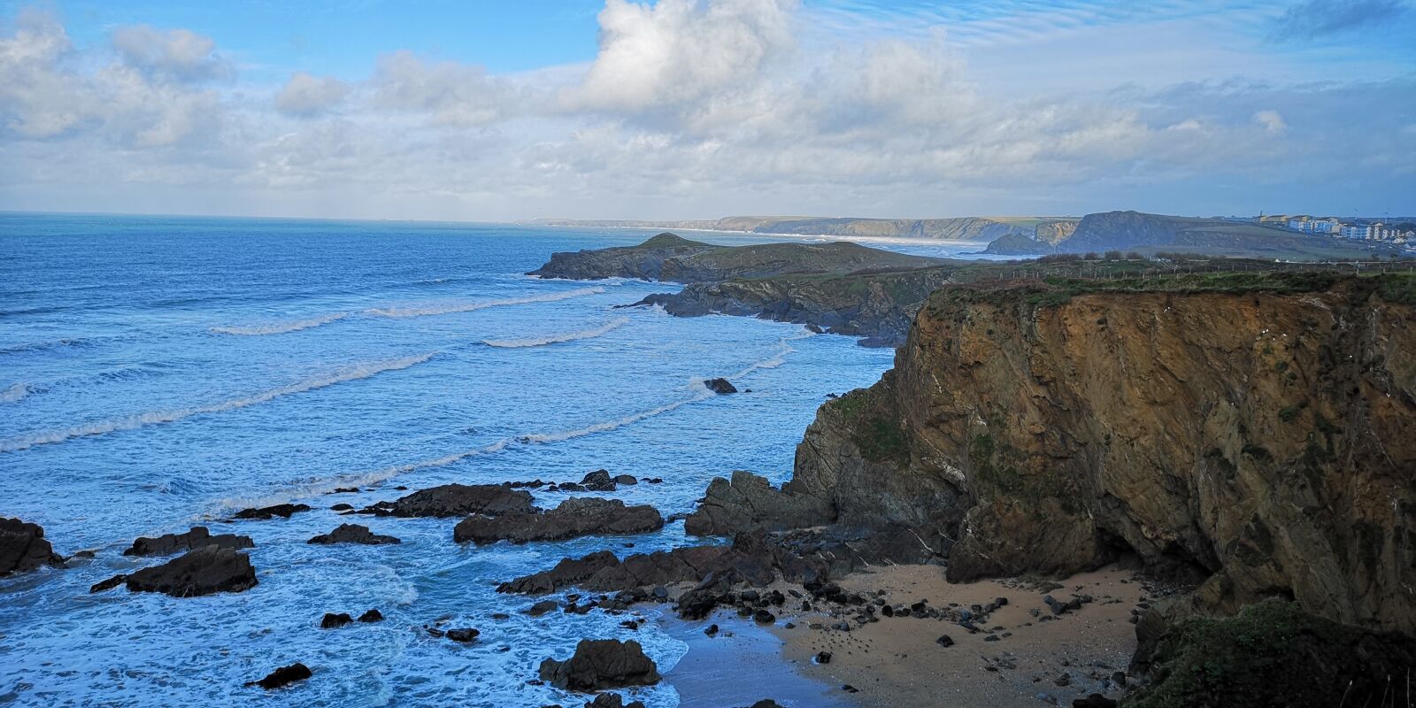 HUAWEI CLT-L09 sample photo. Cornwall, coast, ocean photography