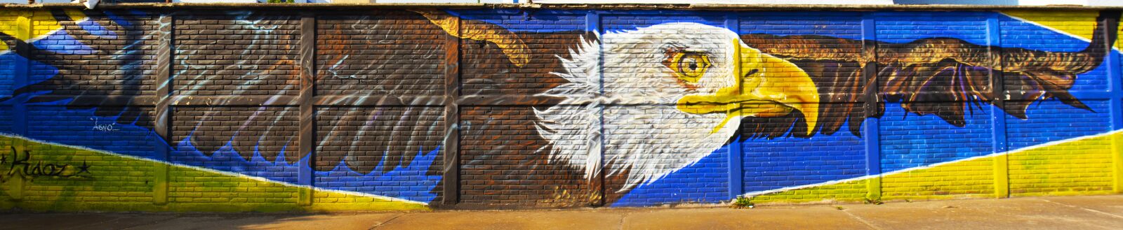 Canon EOS 200D (EOS Rebel SL2 / EOS Kiss X9) sample photo. Aguila, mural, graffiti photography