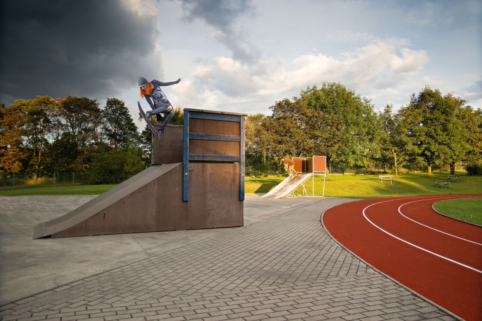 Sony ILCA-77M2 sample photo. Ramp, stadium, field photography