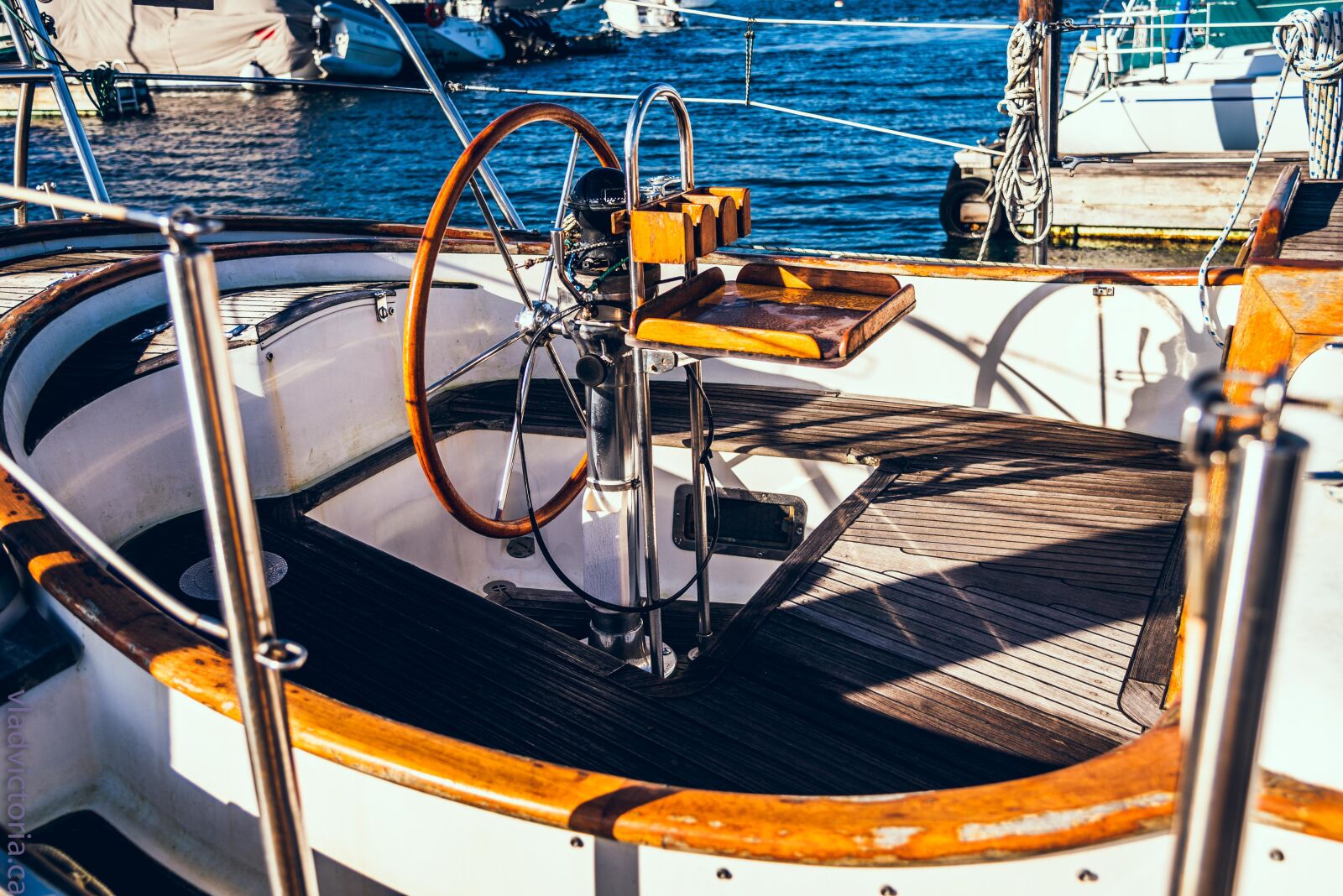 Nikon D750 sample photo. Steering, steering wheel, boat photography