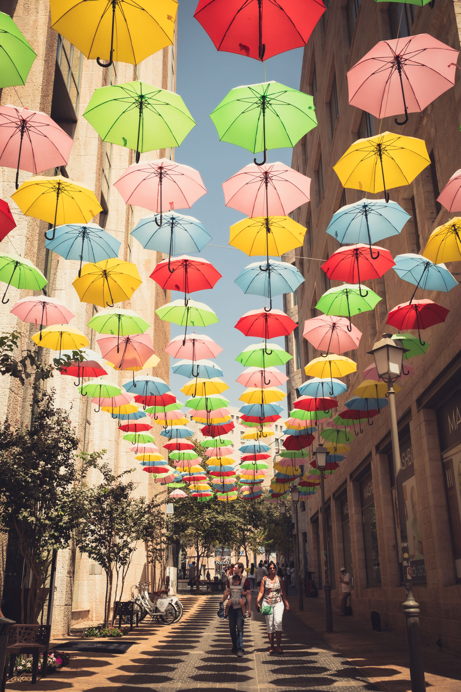 Canon EOS RP sample photo. Umbrella street - jerusalem photography