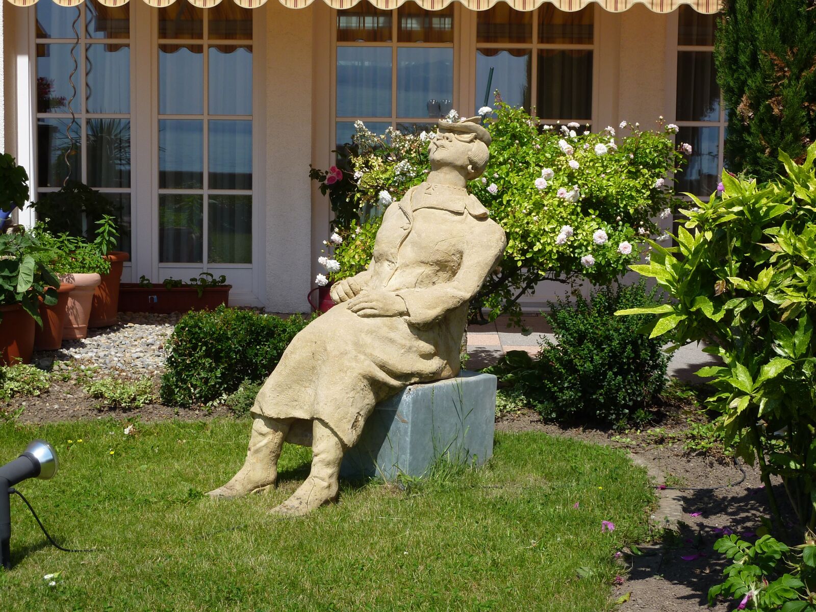 Panasonic DMC-TZ7 sample photo. Sculpture, garden, lake constance photography