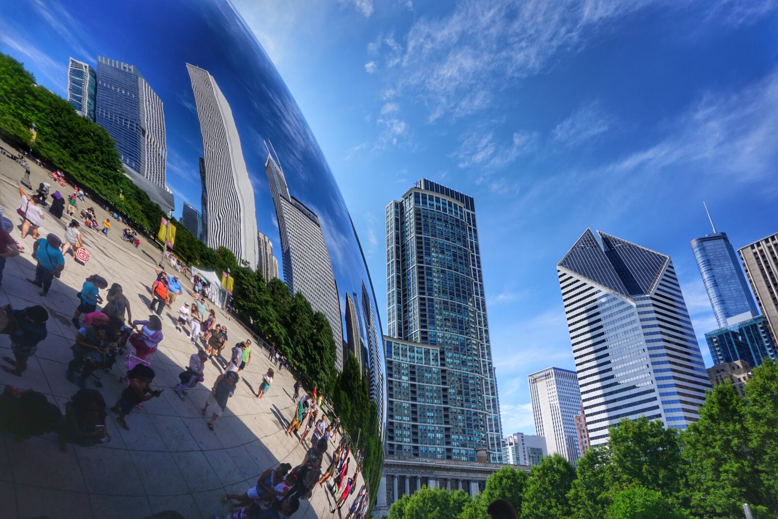 Sony a6000 sample photo. Chicago, mirror image, bean photography