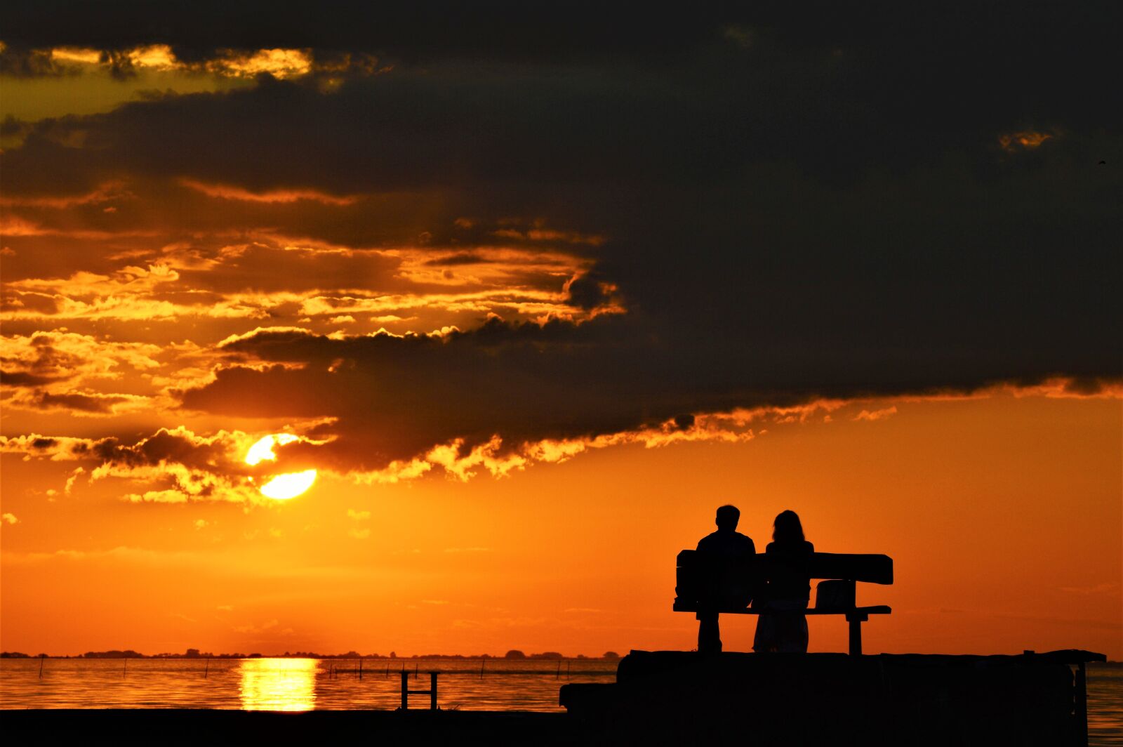 Nikon D3200 sample photo. Bench, west, sunset photography
