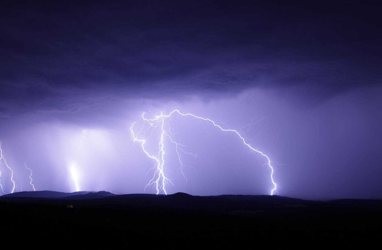Canon EOS 60D sample photo. Flash, thunderstorm, ore mountains photography
