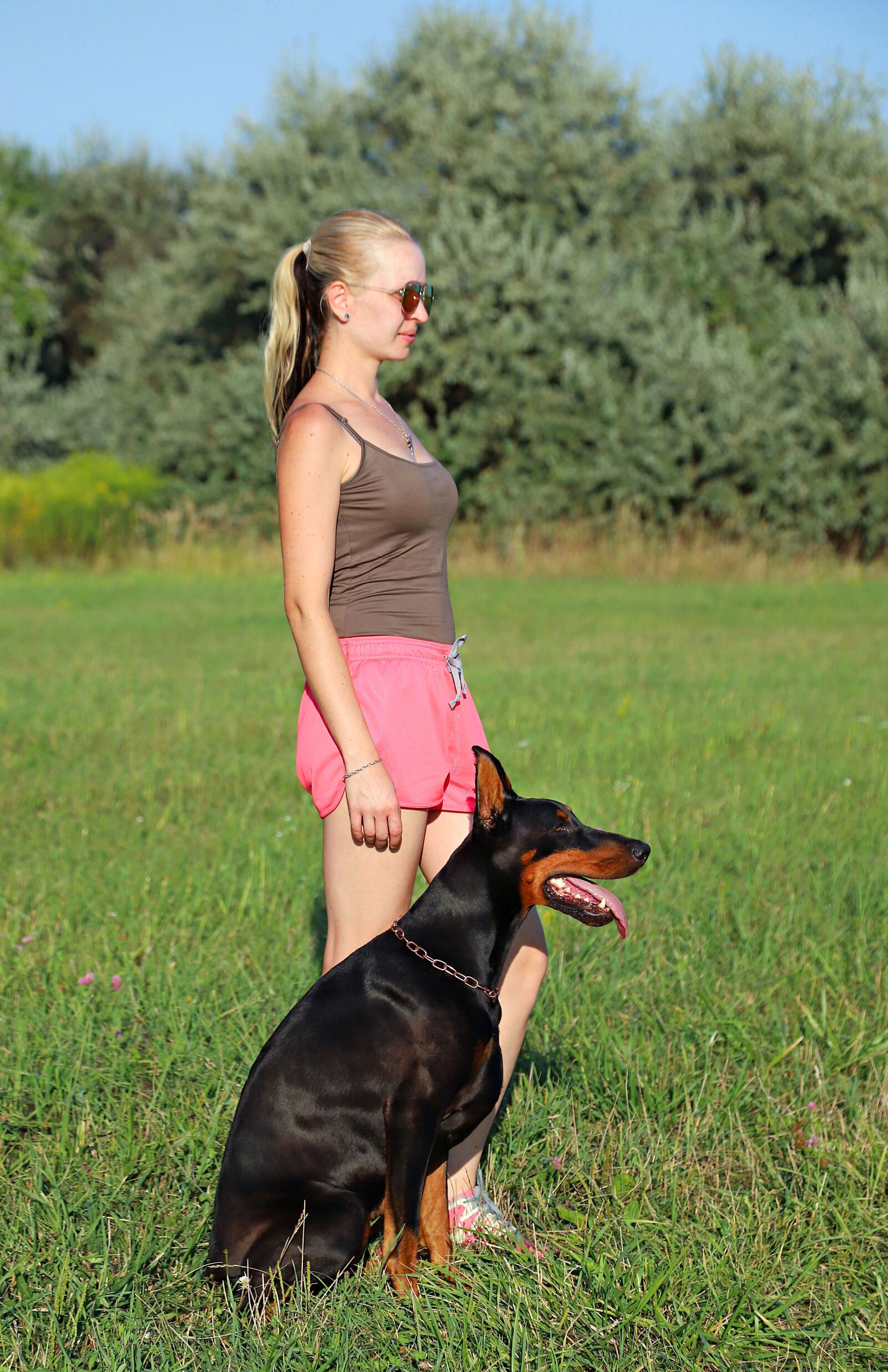 Canon EOS 6D Mark II sample photo. Doberman, friendship, dog photography