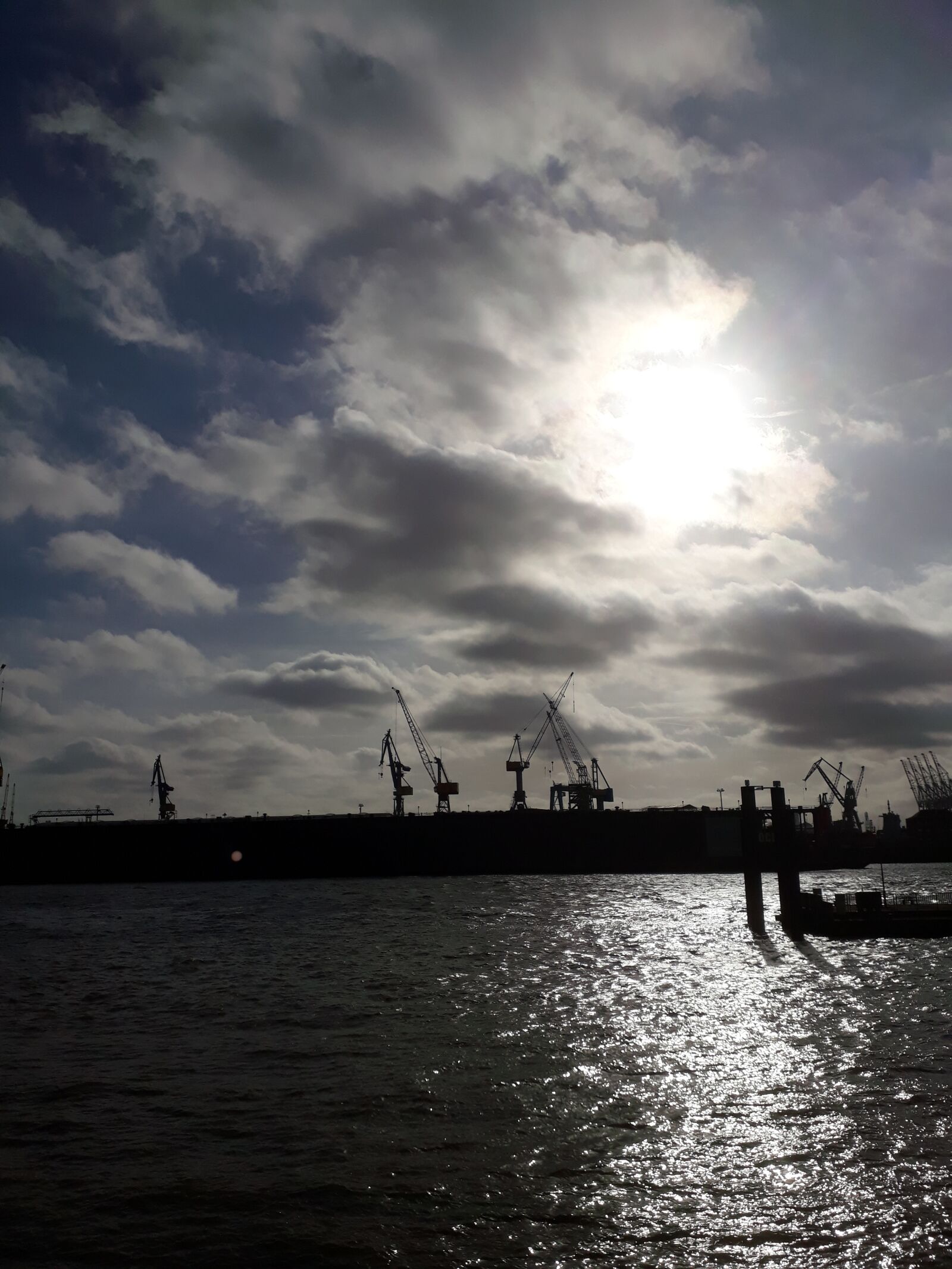 Samsung Galaxy A3(2017) sample photo. Port, hamburg, twilight photography