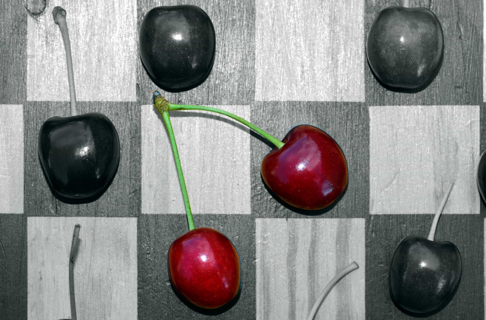 Nikon D3300 sample photo. Photomontage, monochrome, sweet, cherry photography