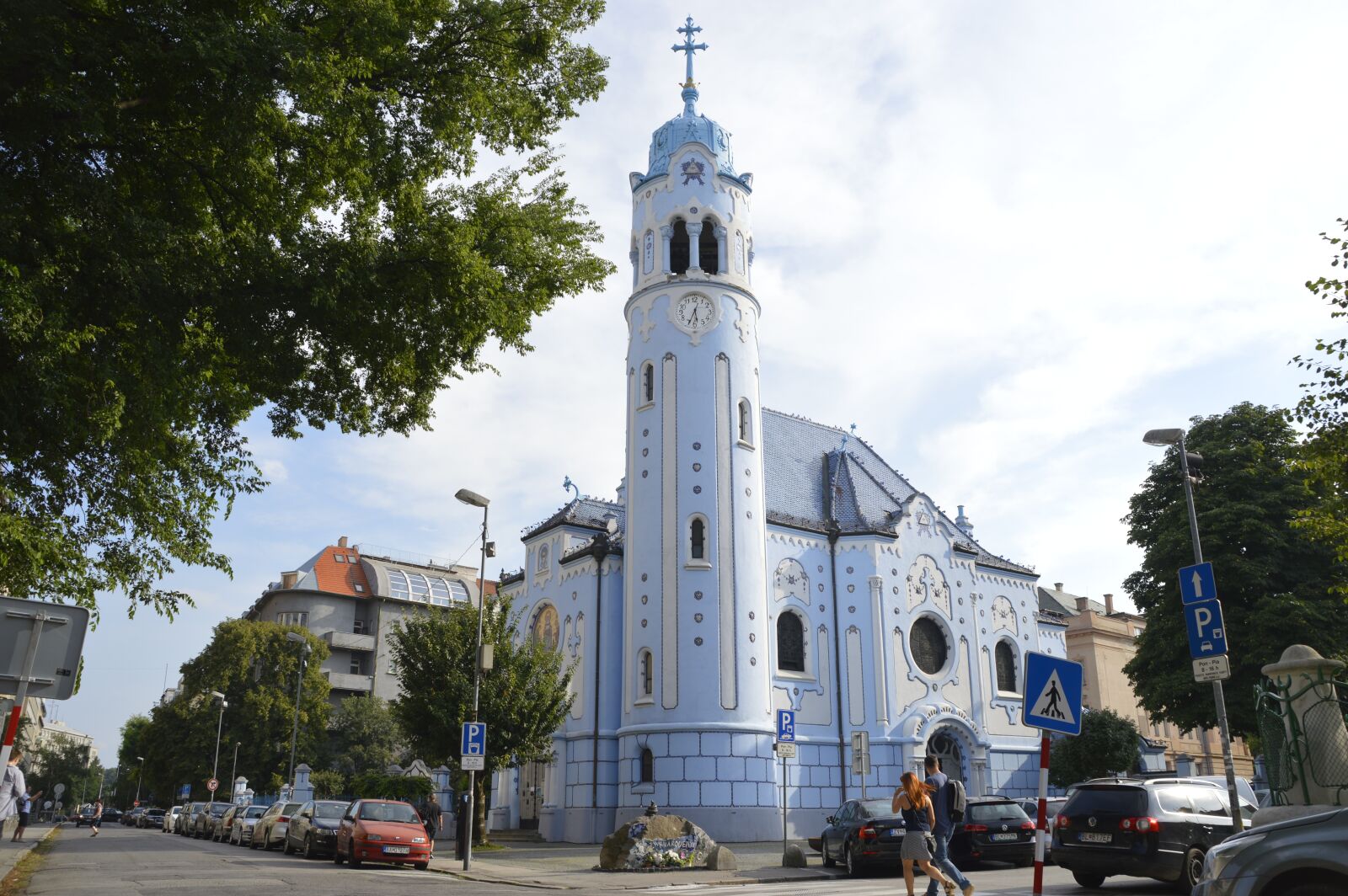 Nikon D3200 sample photo. Bratislava, church blue, slovakia photography