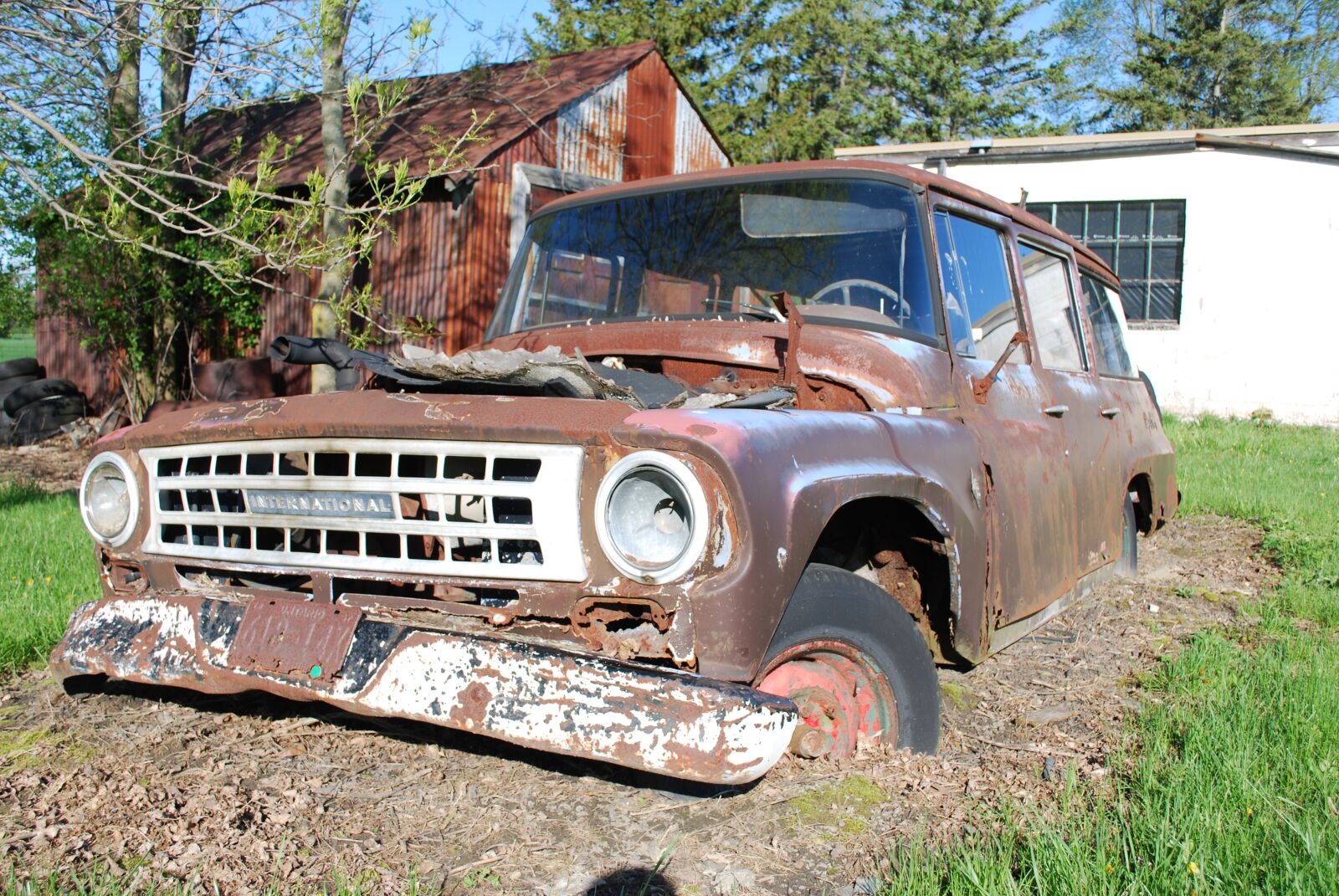 Nikon D60 sample photo. Car, old, rusted photography
