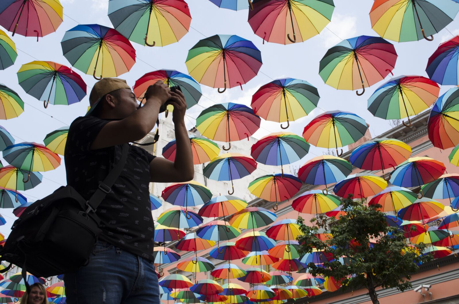 Nikon D5100 sample photo. Rainbow, sunshade, travel photography