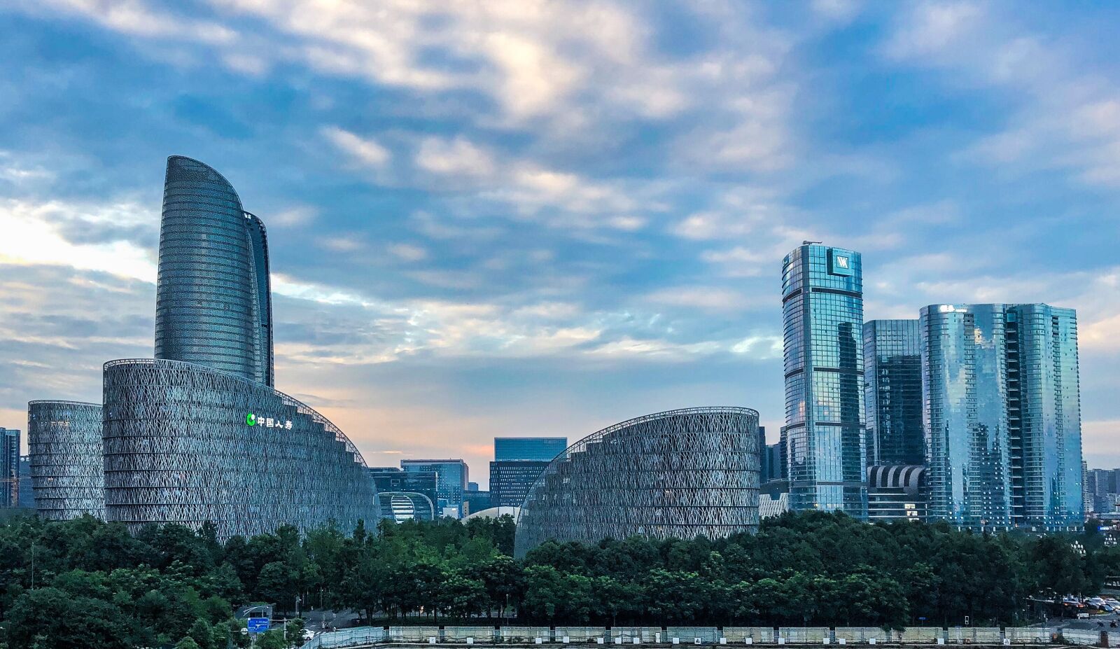 iPhone 8 back camera 3.99mm f/1.8 sample photo. Chengdu tianfu international financial photography