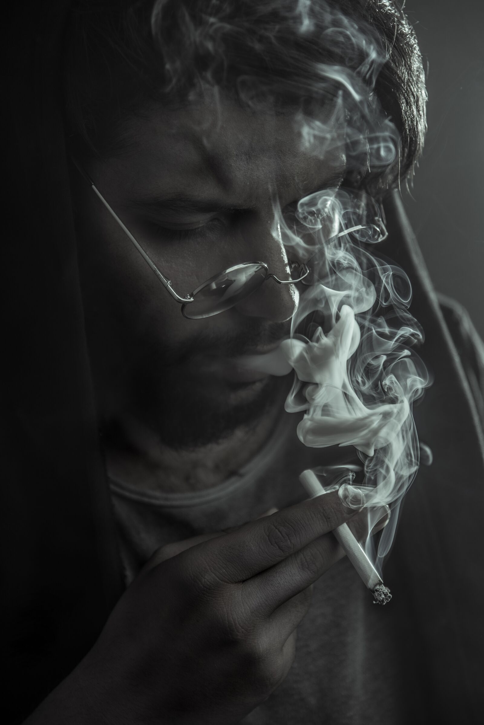 Nikon D750 sample photo. Addiction, smoking, man photography