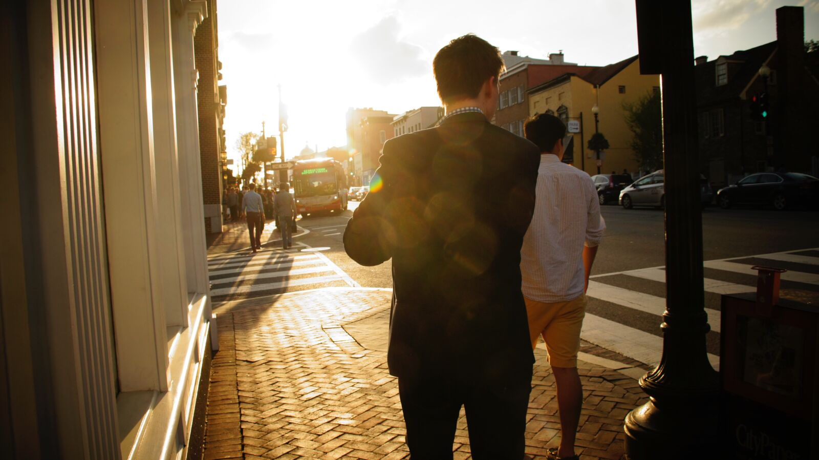 Sony Alpha NEX-5 sample photo. Backlight, street, sunset photography
