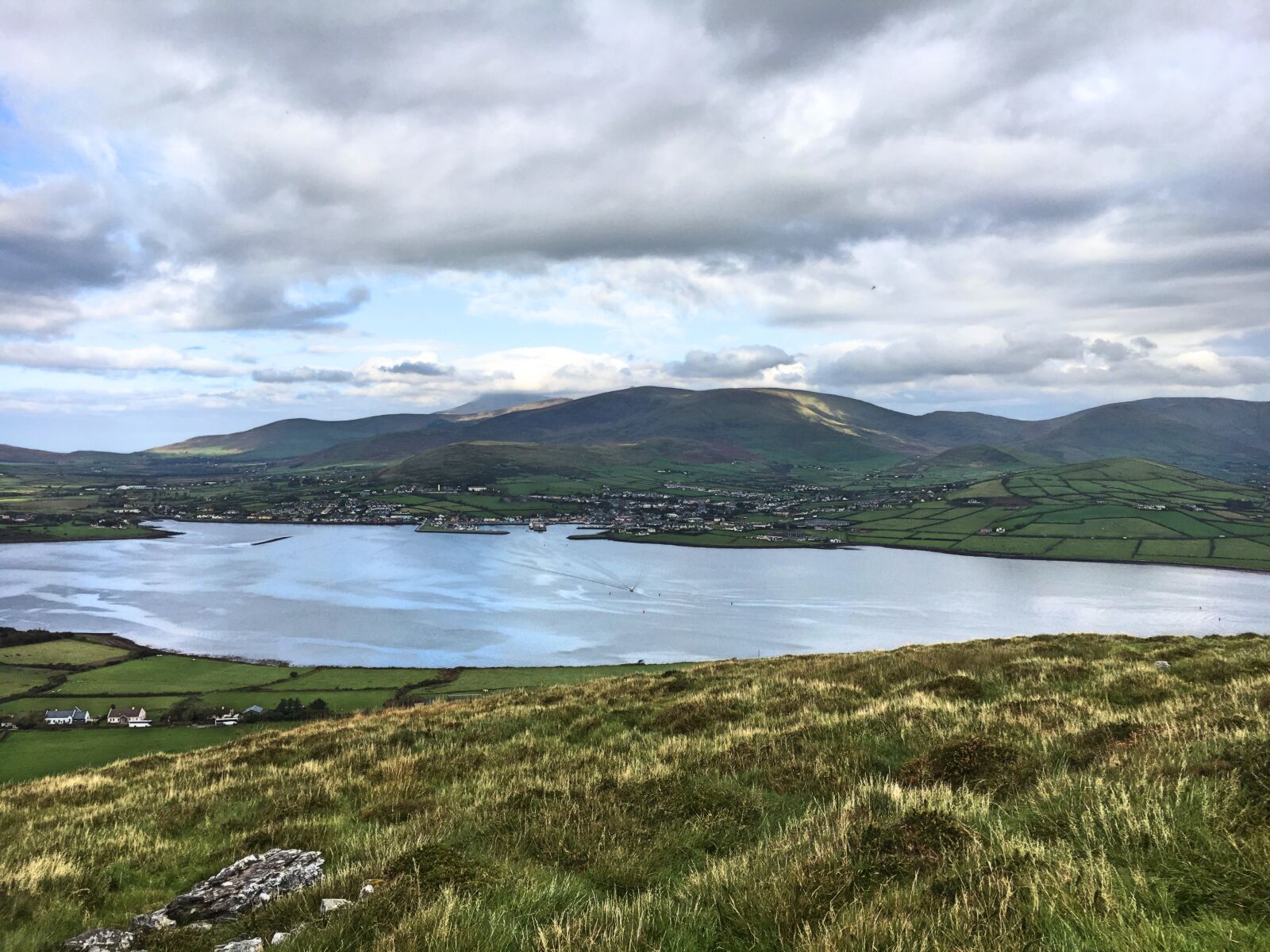 Apple iPhone 6s sample photo. Grass, green, hill, lake photography