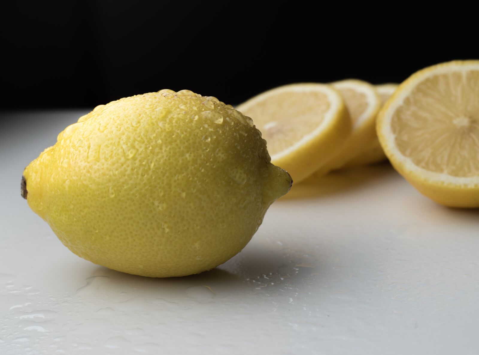 Nikon D5500 sample photo. Lemon, slices, yellow photography