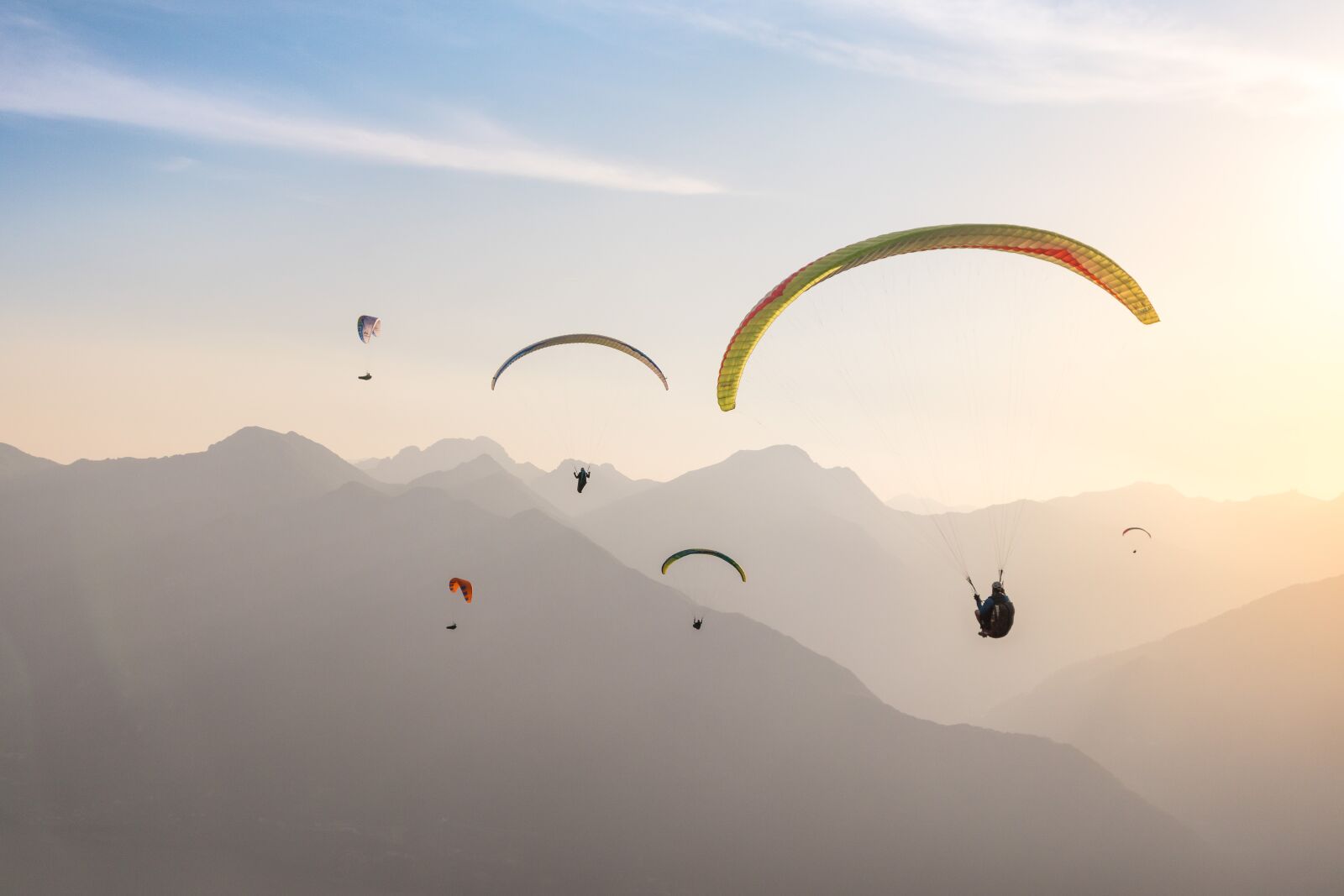 Canon EOS M6 sample photo. Paragliding, sunset, flying photography