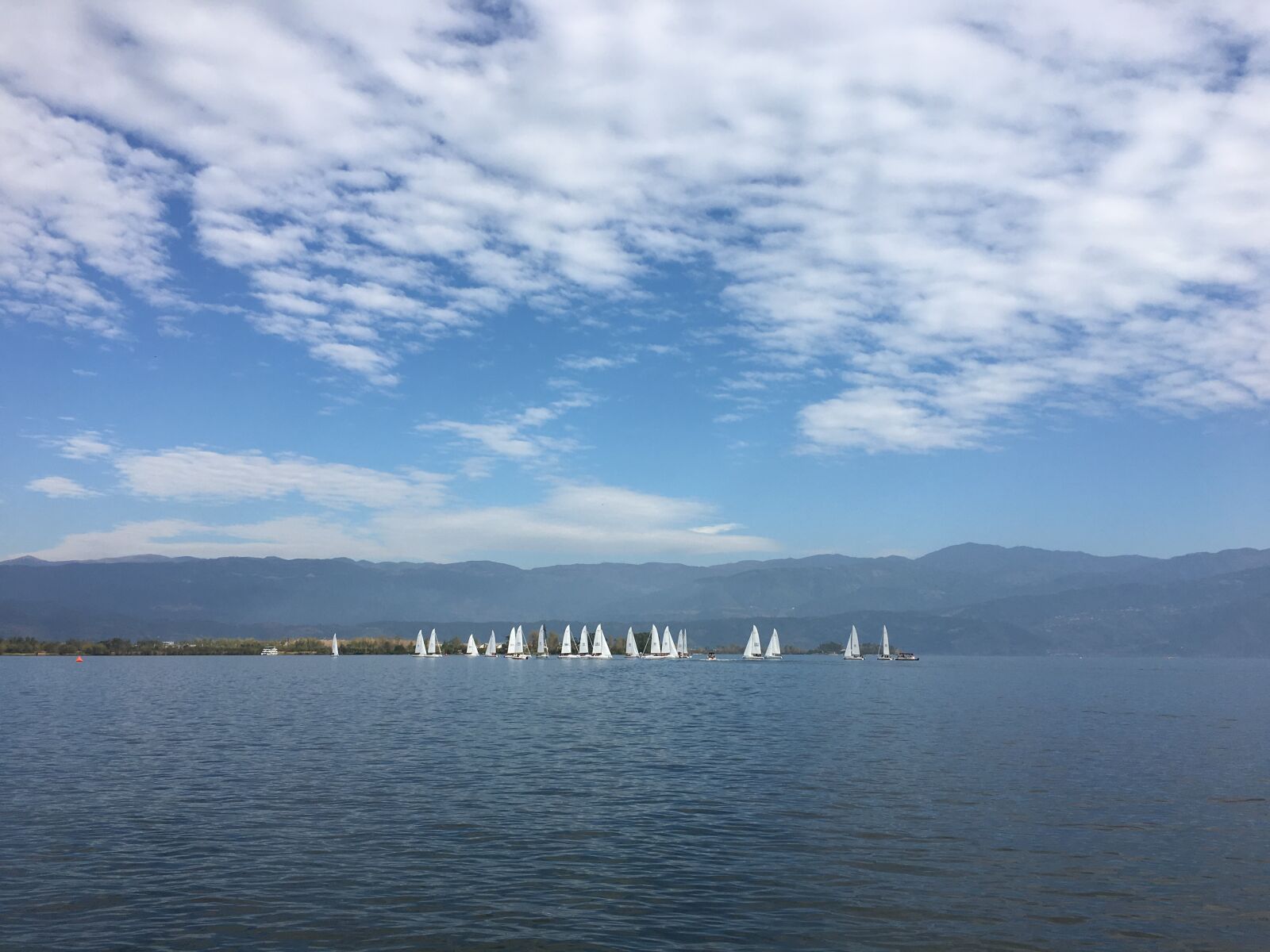 Apple iPhone 6s sample photo. Lake, white sails, the photography