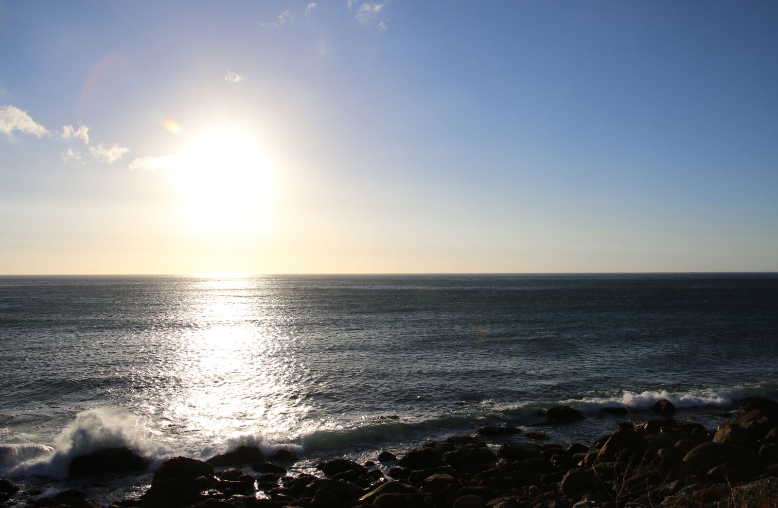 Canon EOS 7D Mark II sample photo. Ocean, rocks, sea, sky photography