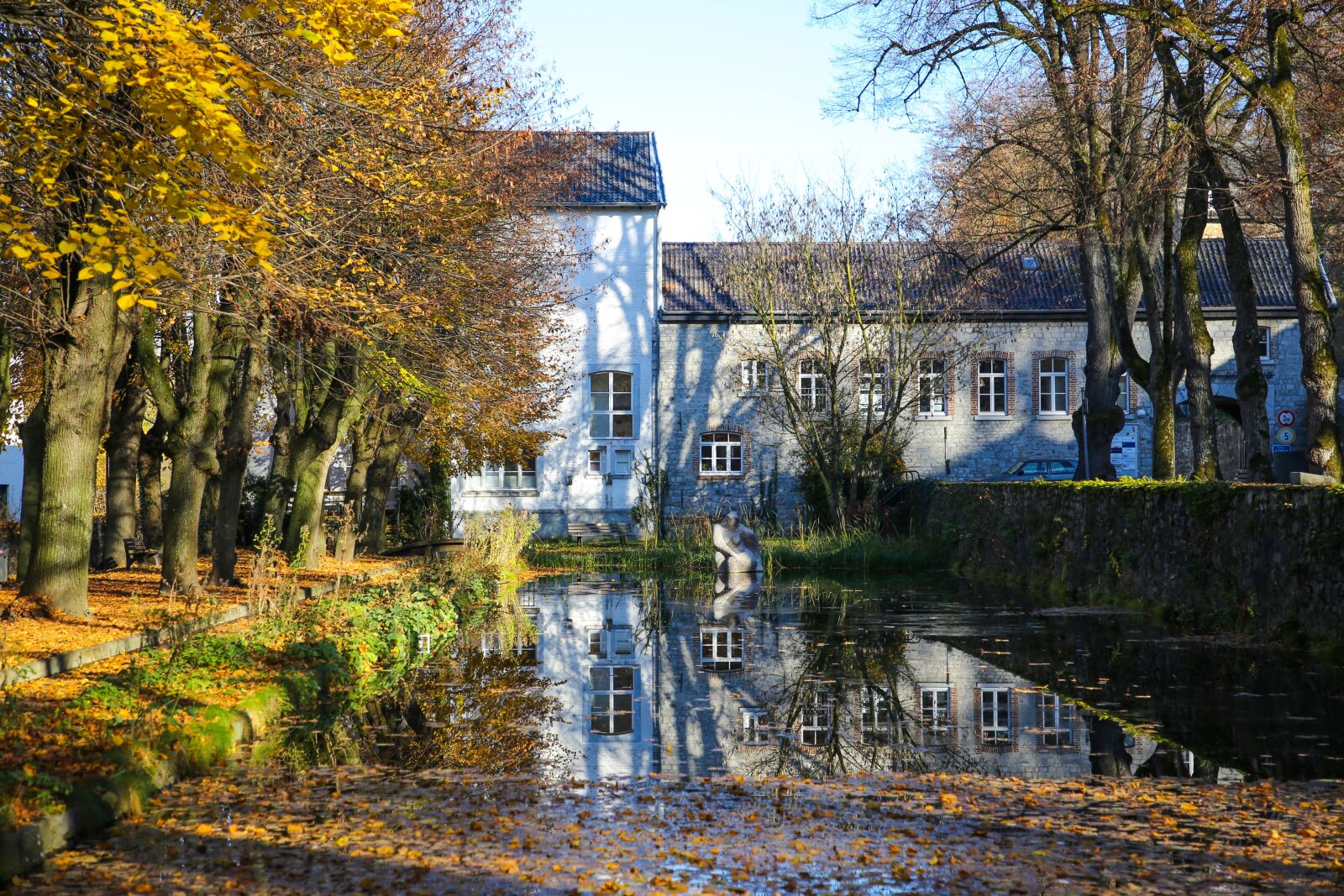 Canon EF 24-105mm F4L IS II USM sample photo. Fall foliage, water reflection photography
