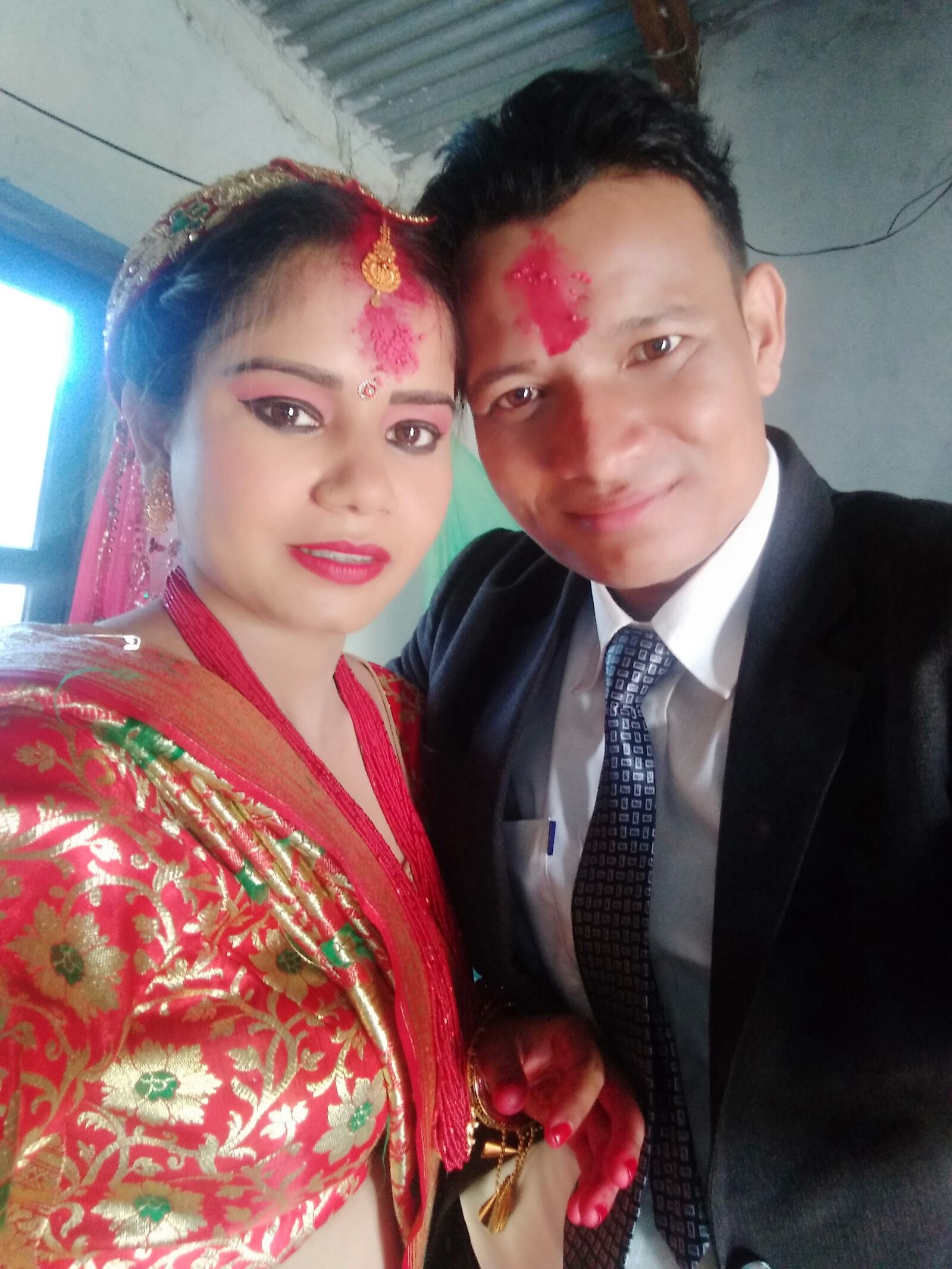 OPPO A3S sample photo. Nepali marriage, married couple photography