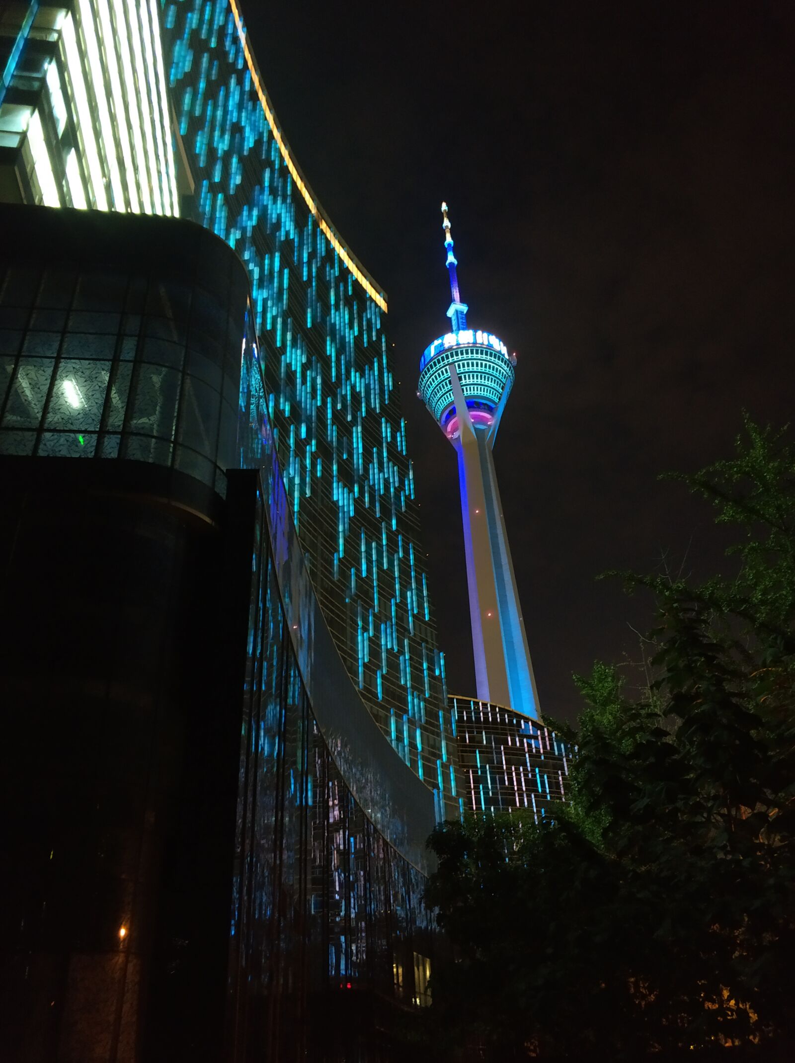 Xiaomi MI6 sample photo. Night view, tower telecom, 339 photography