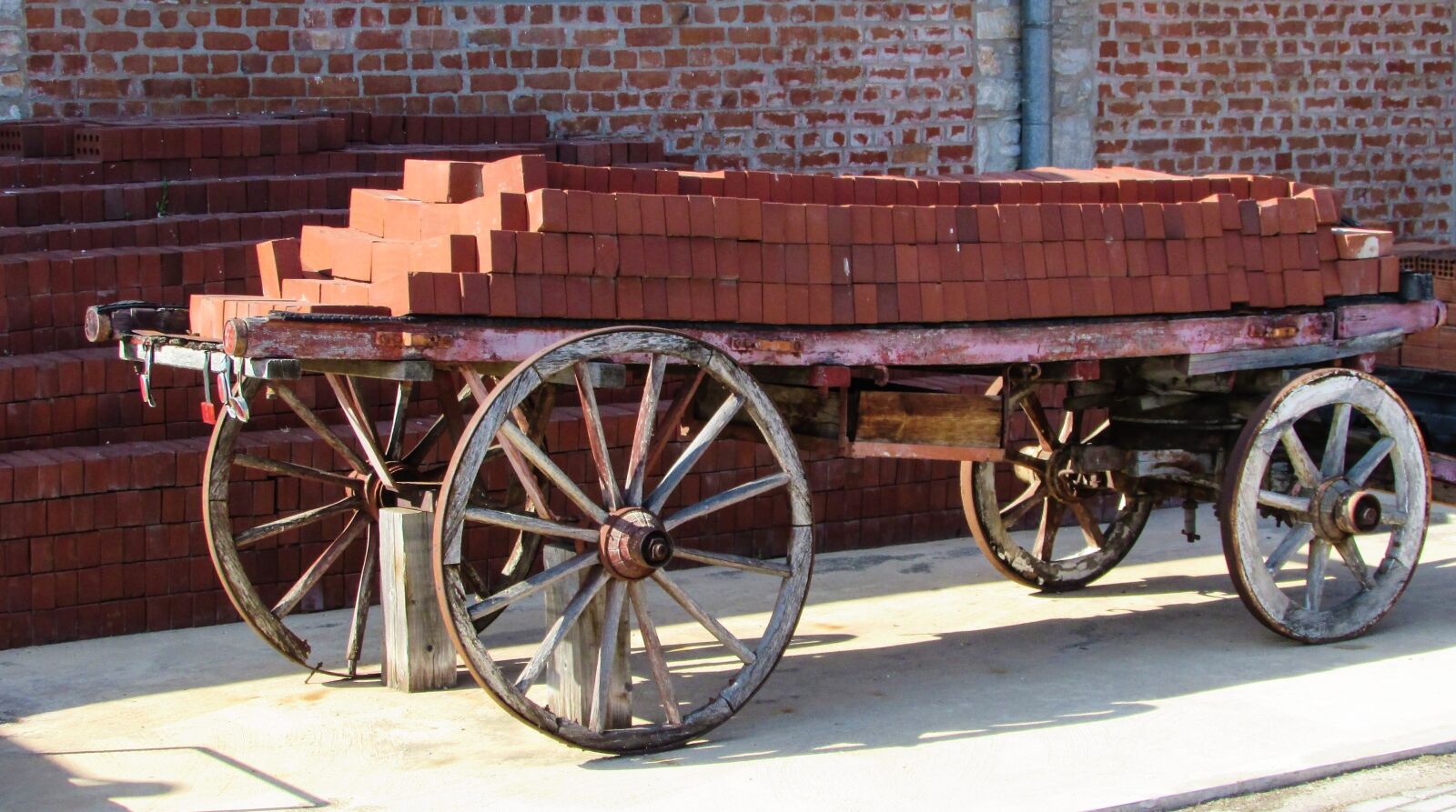 Canon PowerShot SX400 IS sample photo. Cart, old factory, industrial photography