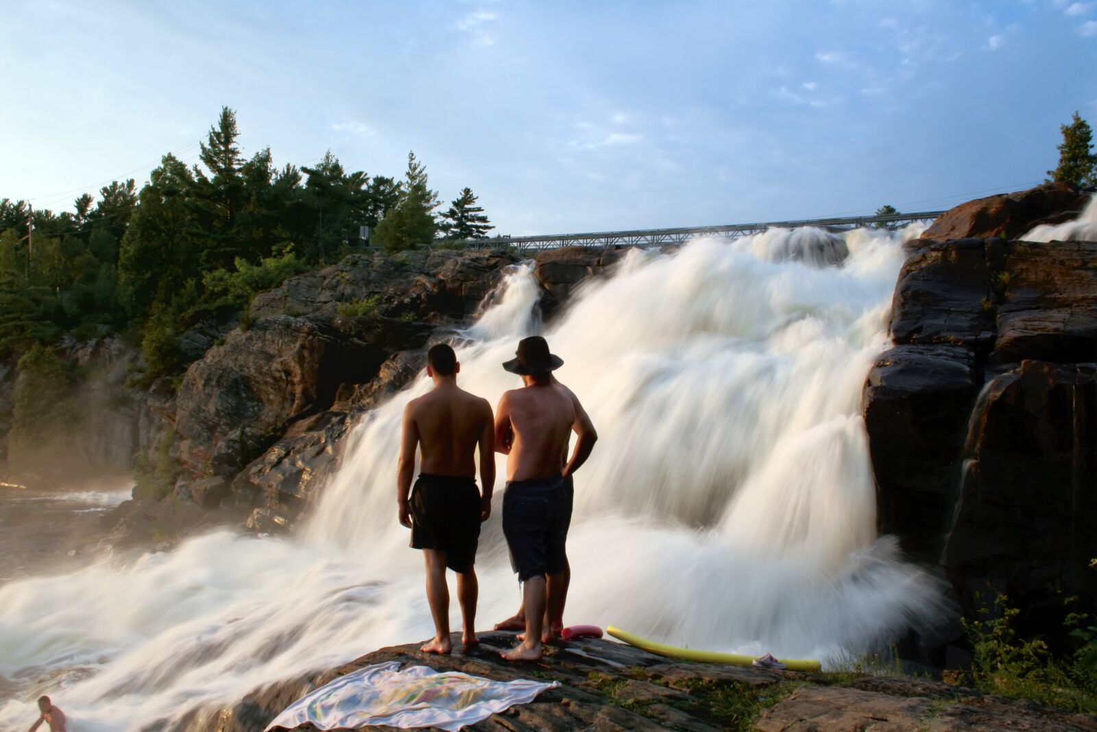 Canon EOS 20D sample photo. Waterfall, stream, men photography