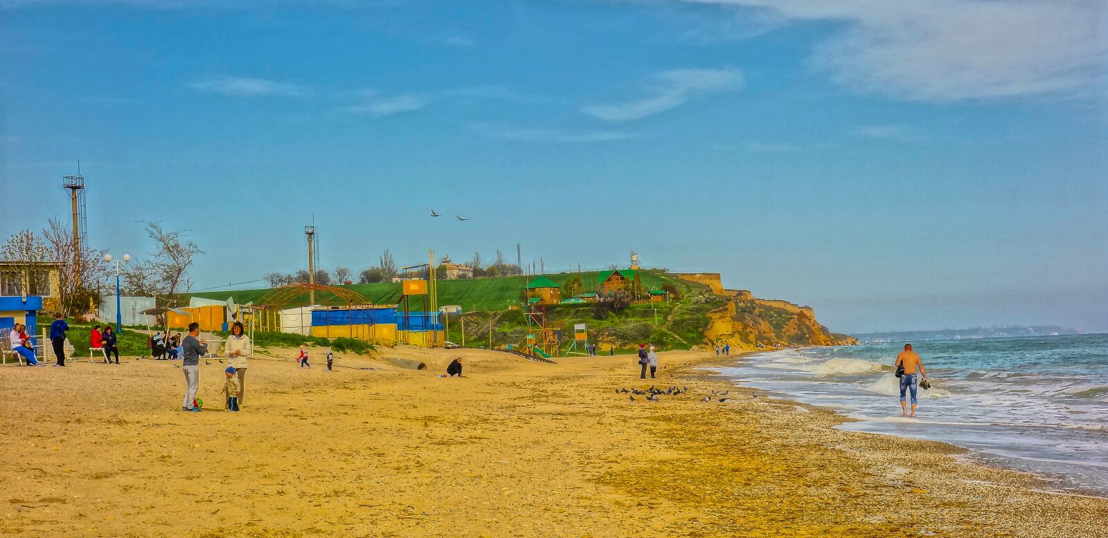 Sony Cyber-shot DSC-RX100 sample photo. Beach spring, people, horizon photography