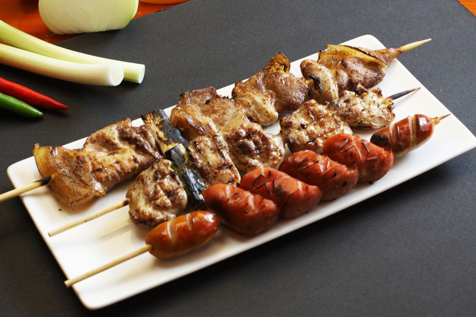 Canon EOS 50D sample photo. Jeju black pig skewers photography