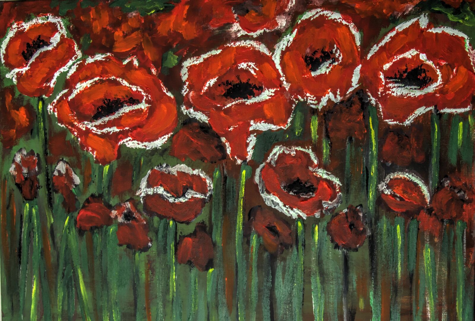 Nikon D5200 sample photo. Painted poppies, bright and photography