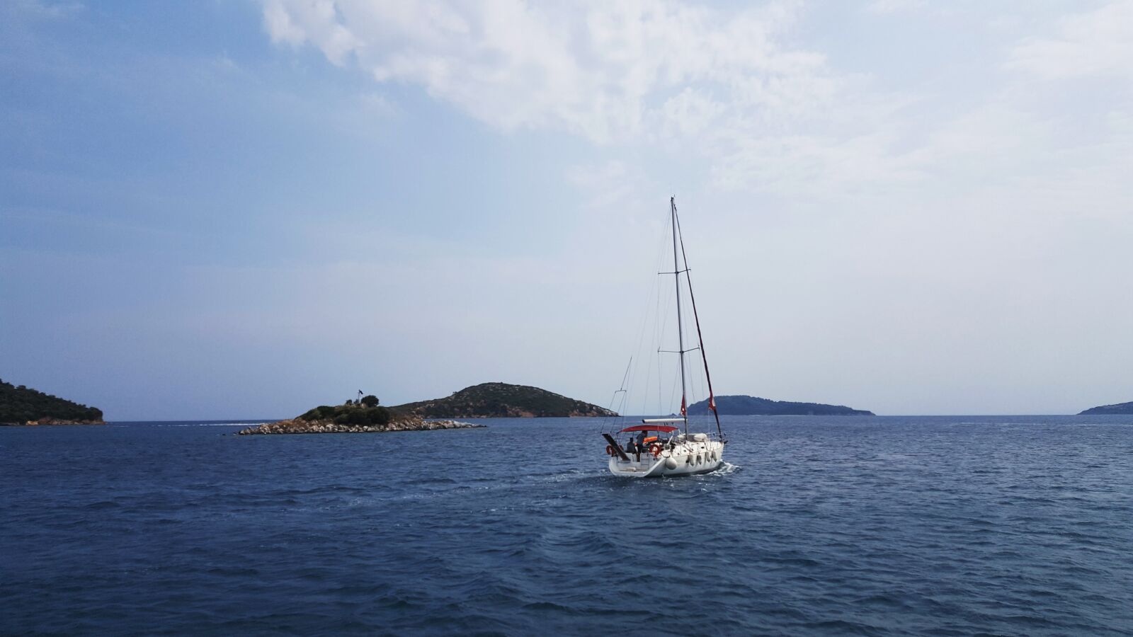 Samsung Galaxy Note5 sample photo. Greece sea, a ship photography