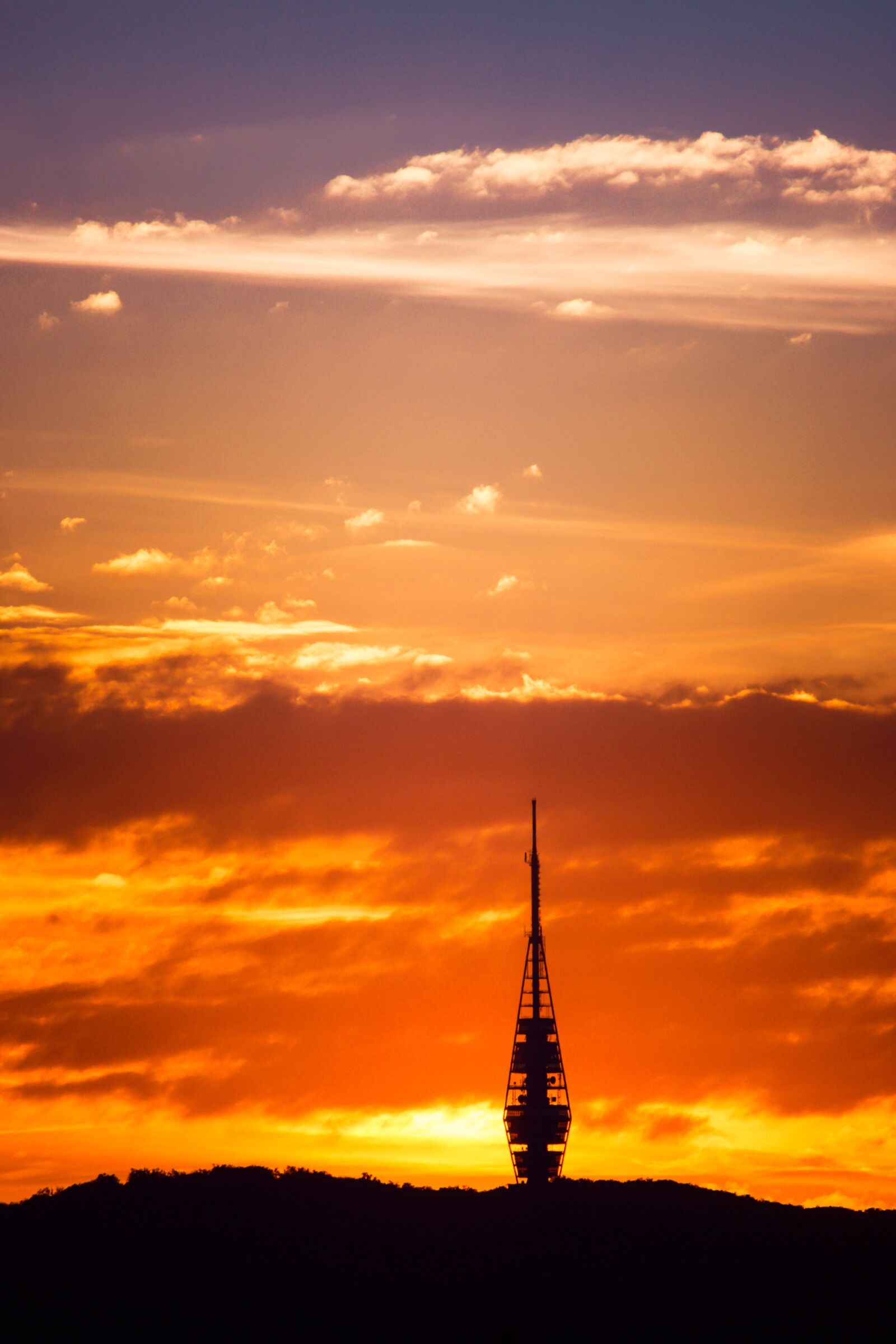 Canon EOS 70D sample photo. Sunset, orange, dark blue photography