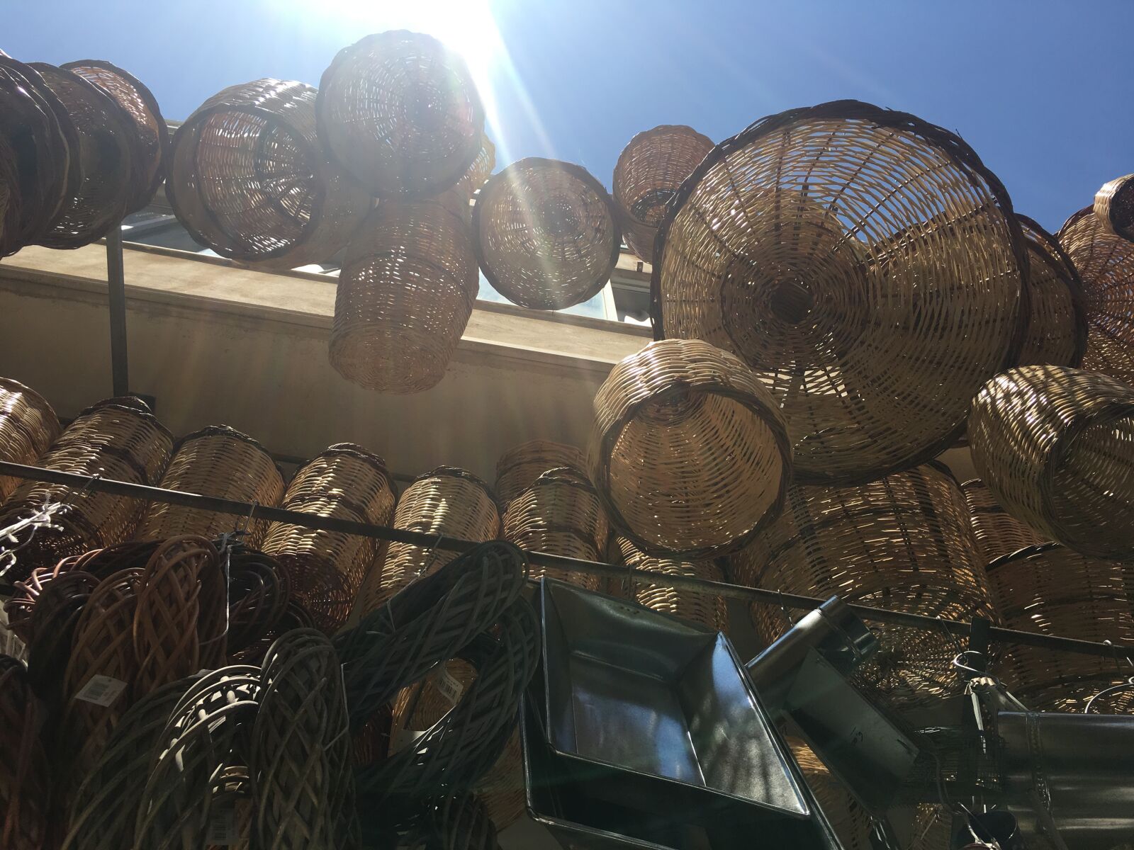 Apple iPhone 6s sample photo. Umbrellas, sun, sky photography