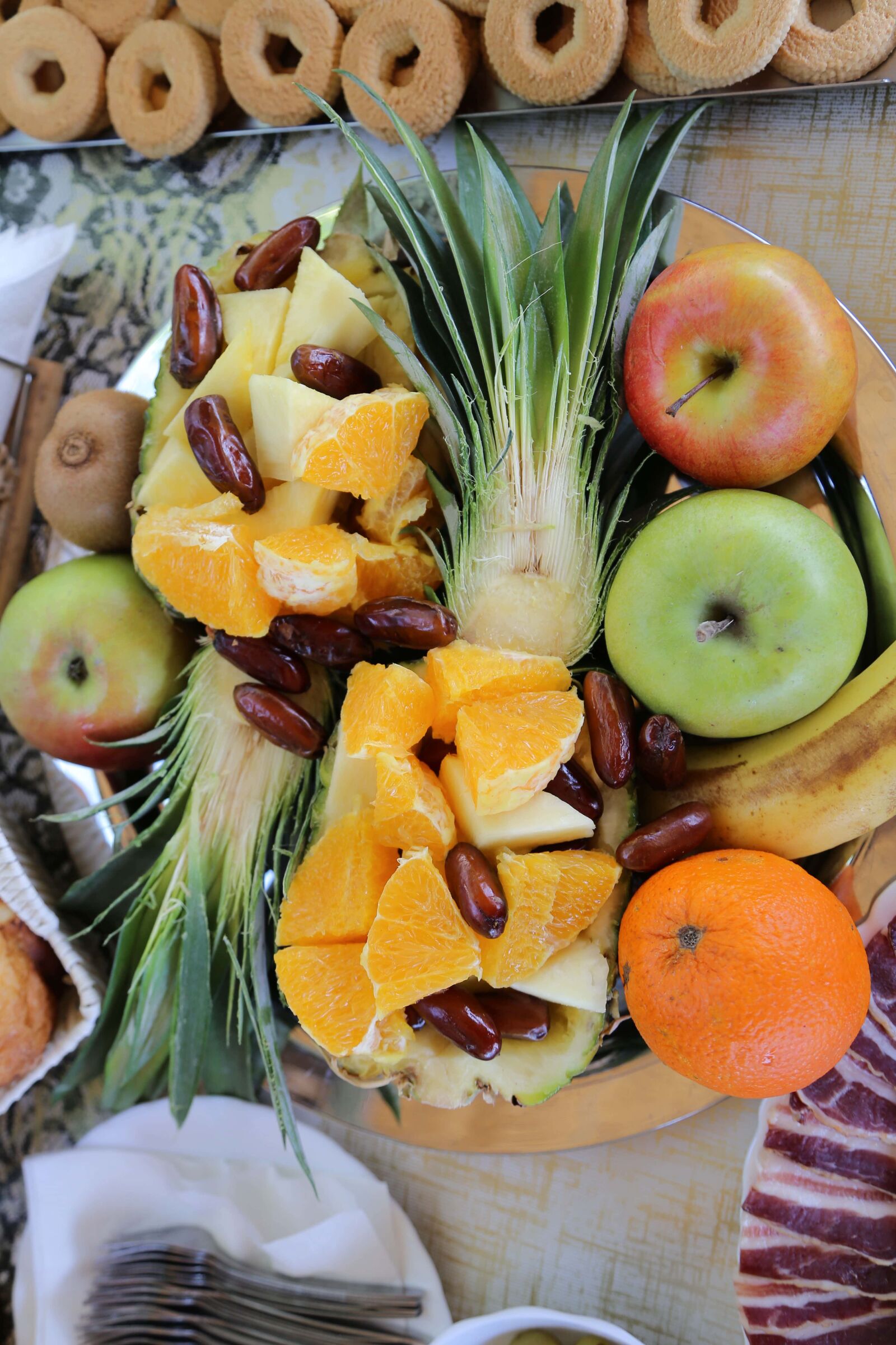 Canon EF 24-105mm F4L IS USM sample photo. Cookies, salad, pineapple, salad photography