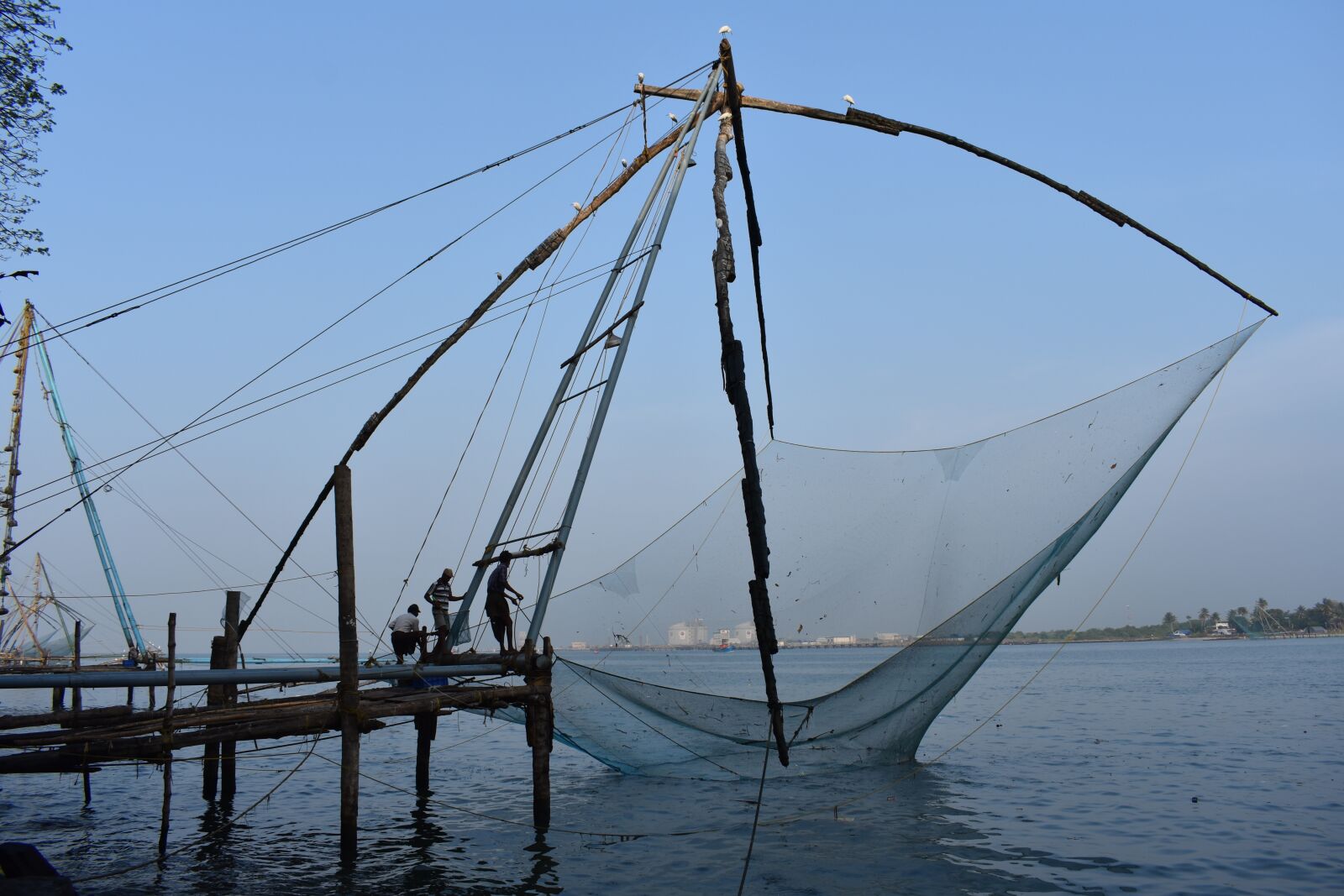 Nikon D3400 sample photo. Chinese fishing nets, kochi photography