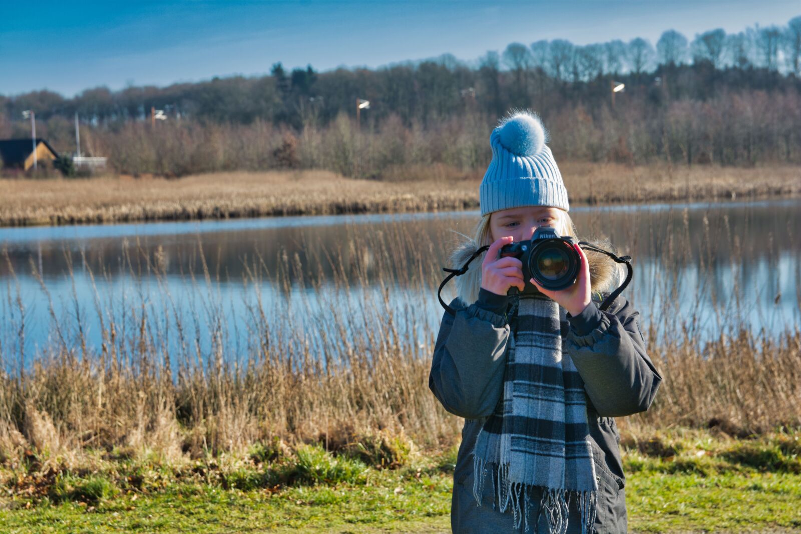 Nikon D7100 sample photo. Girl photographing, child, camera photography