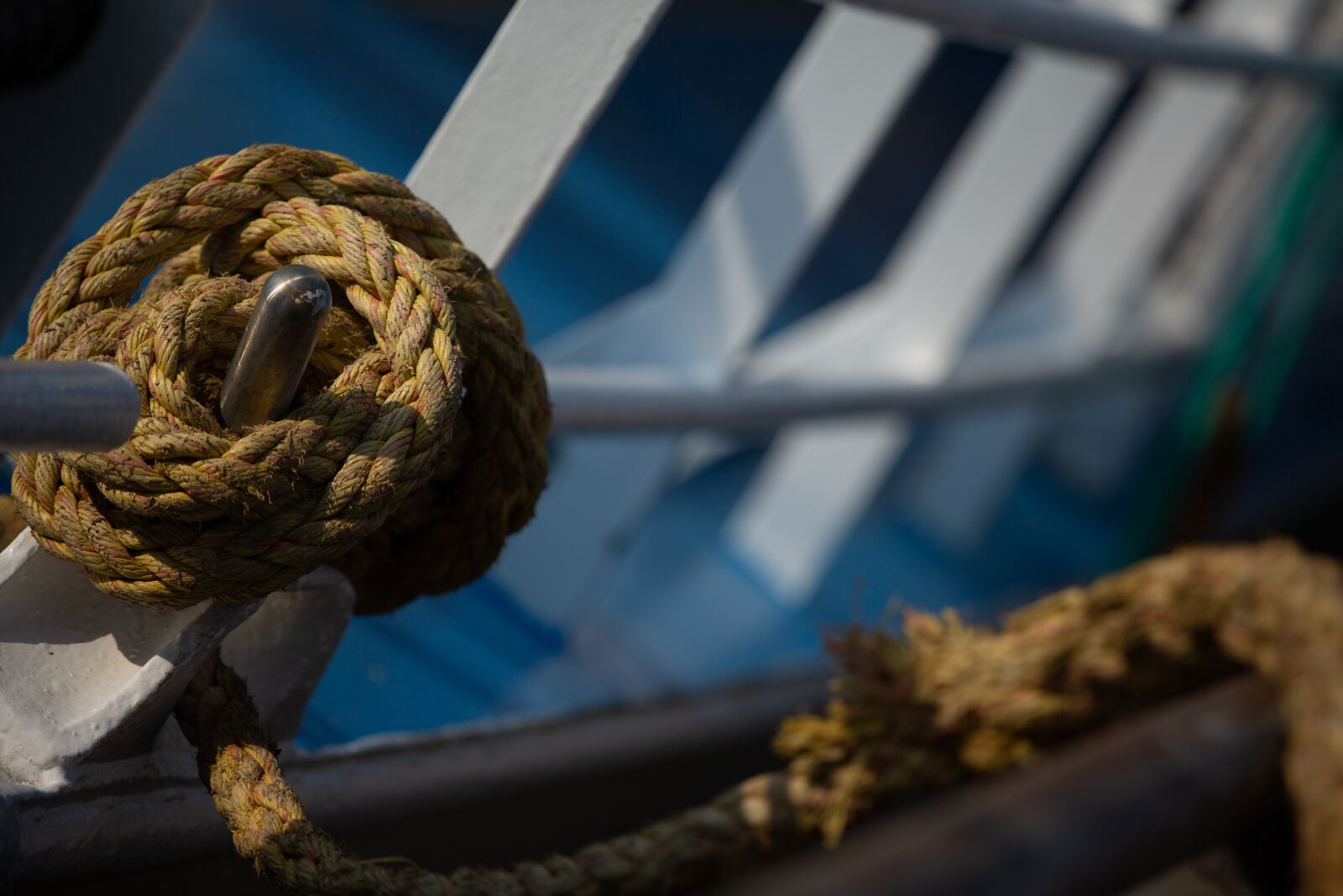 Canon EF 70-200mm F2.8L IS II USM sample photo. Rope, ship, fishing boat photography