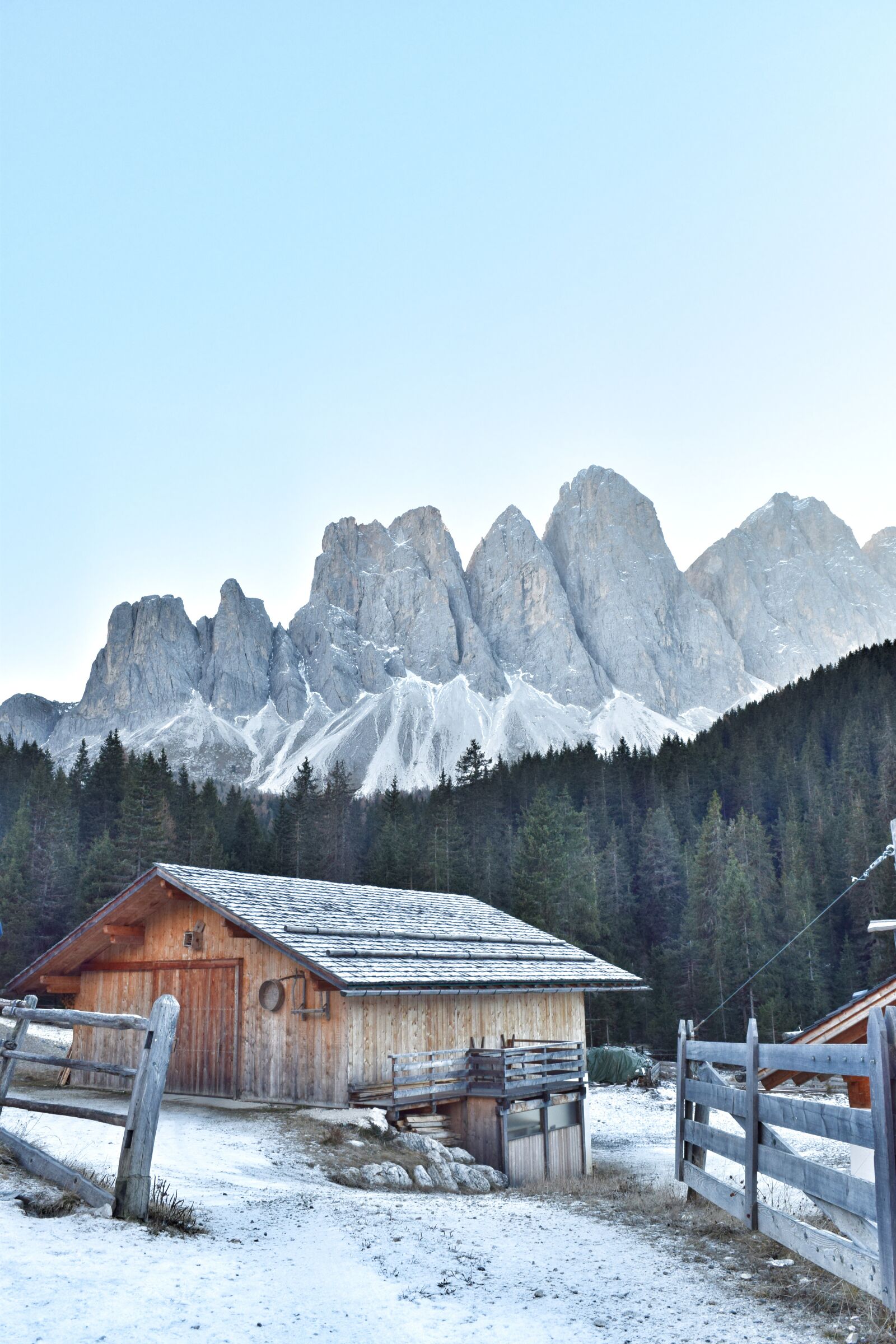 Nikon D3300 sample photo. Dolomites, hut, snow photography