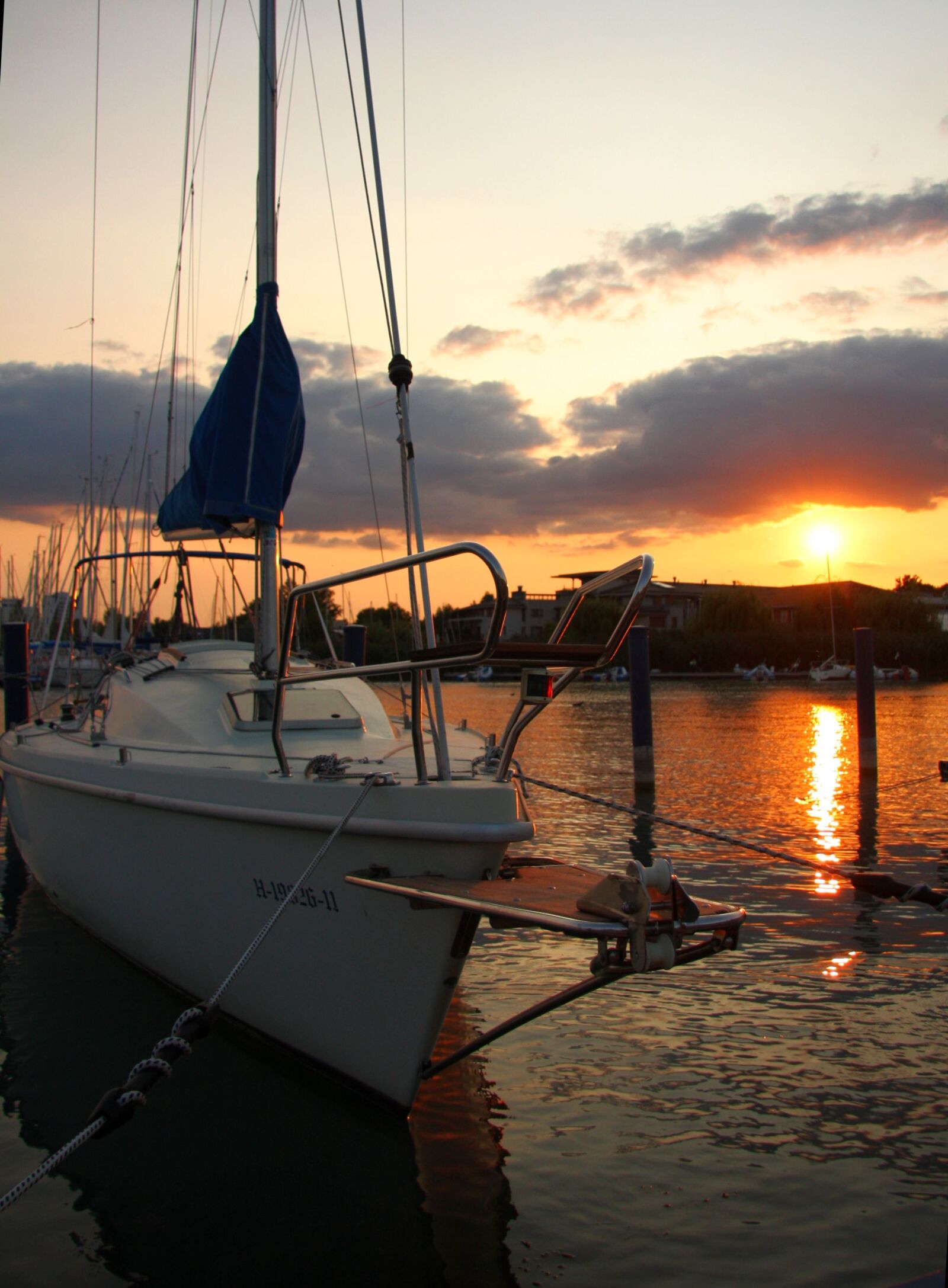 Canon EOS 40D sample photo. Sunset, lake balaton, sailing photography