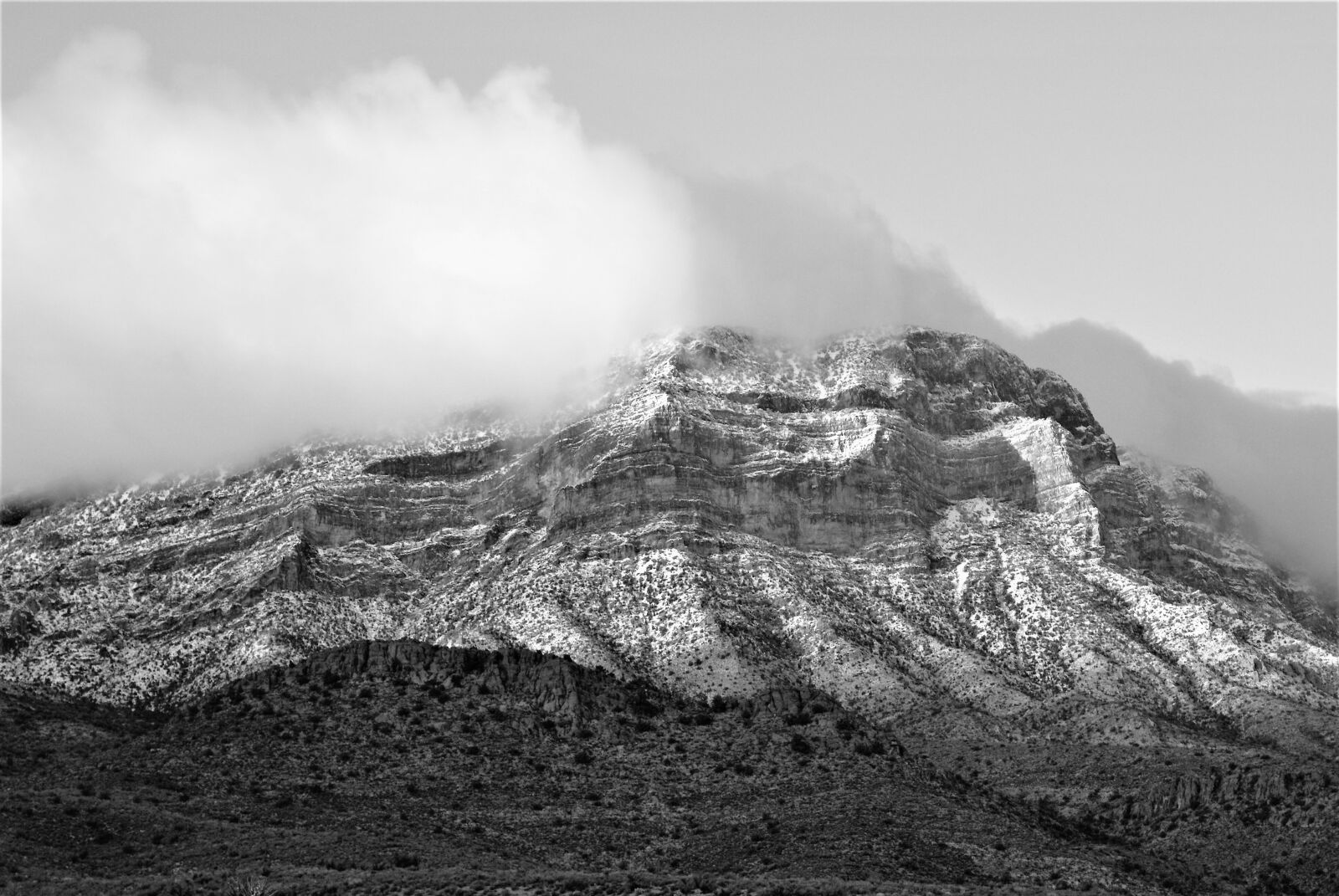 Sony Alpha DSLR-A100 sample photo. Mountain, snow, black and photography