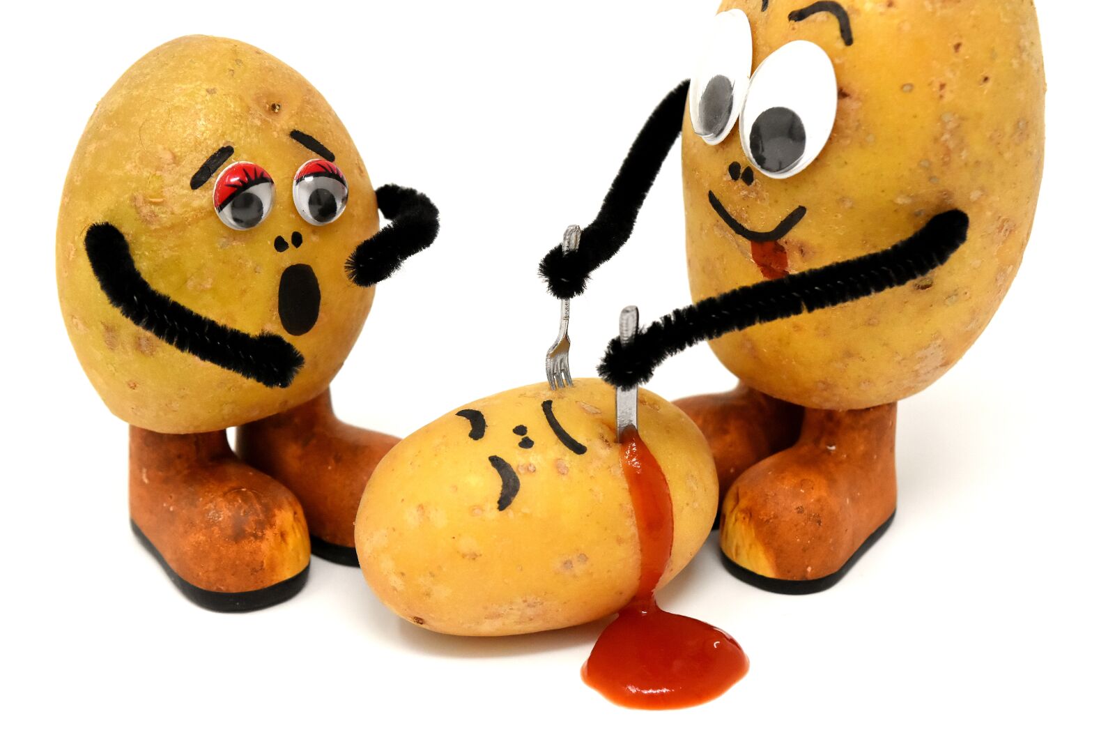 Nikon D7200 sample photo. Cannibals, funny, potatoes photography