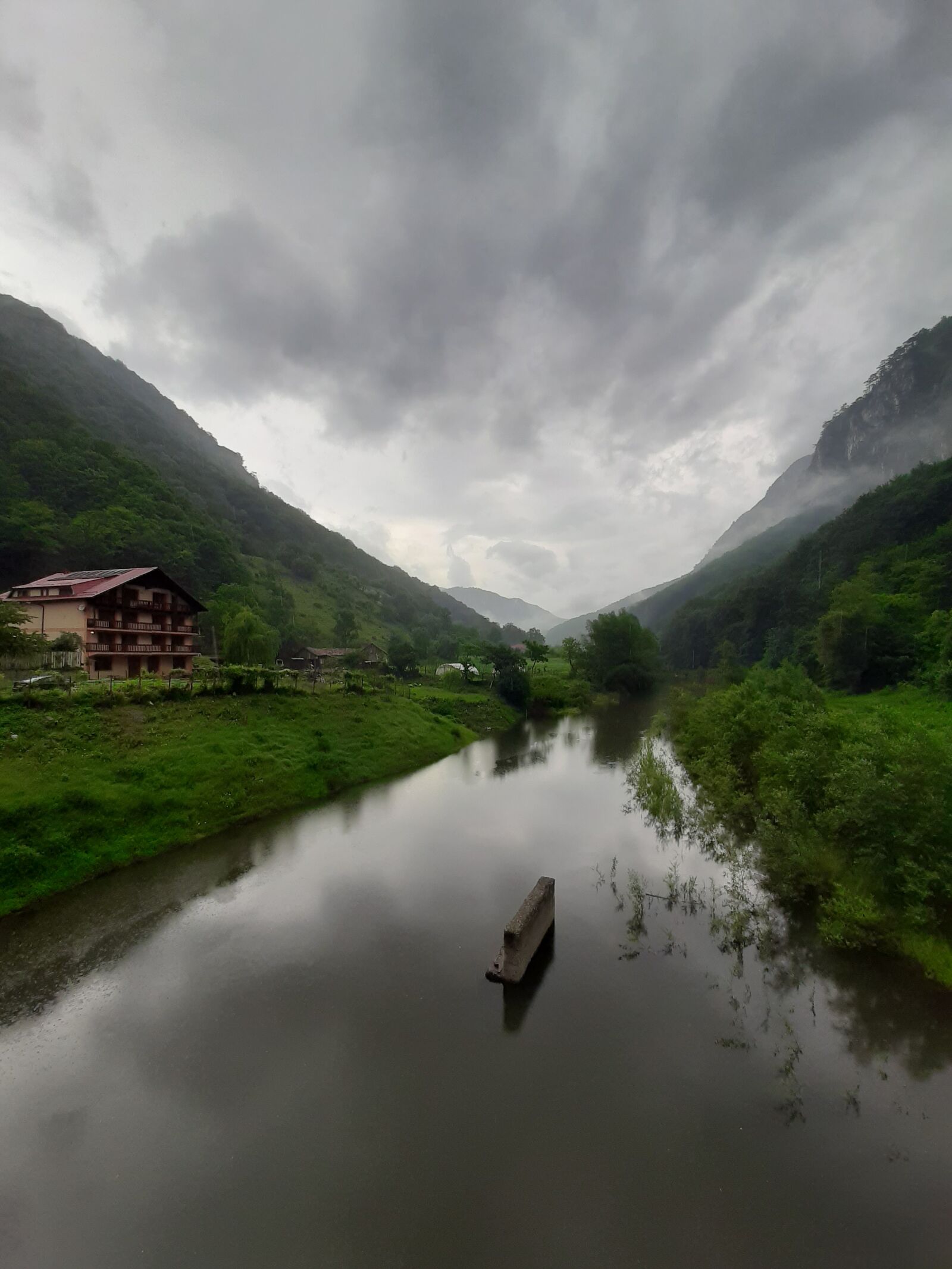 Samsung Galaxy A50 sample photo. Mountain, rain, landscape photography
