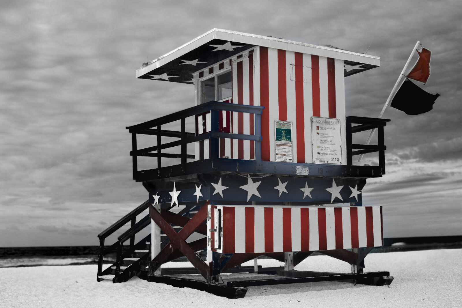 Canon EF 50mm F1.4 USM sample photo. American, flag, beach, blue photography