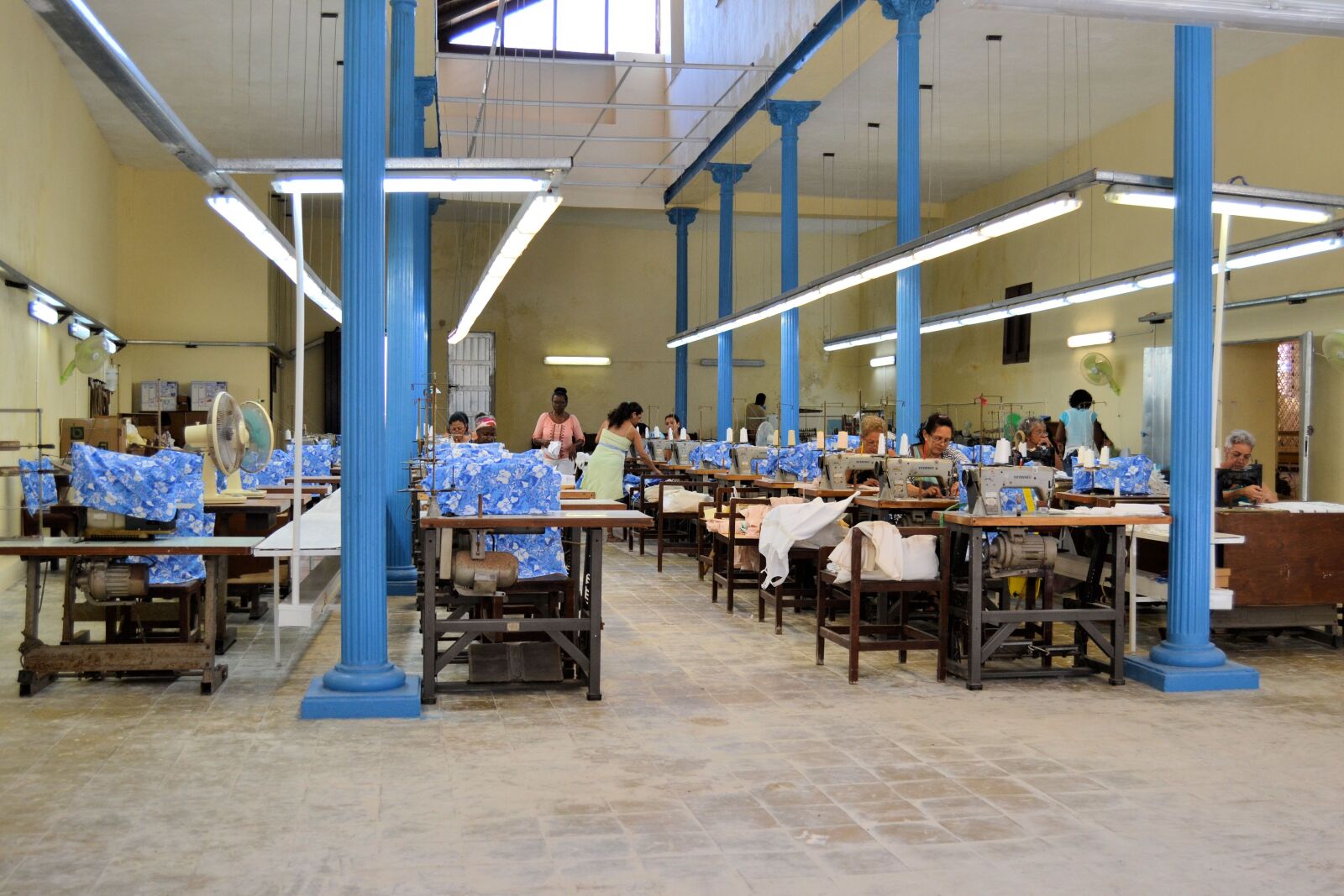Nikon D3100 sample photo. Havana, cuba, sewing factory photography