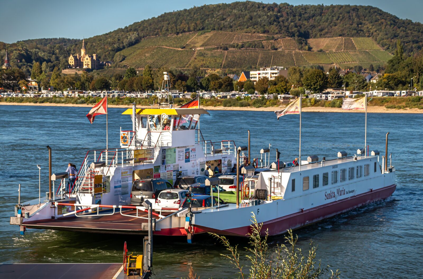 Canon EOS 80D sample photo. Ferry, car ferry, rhine photography