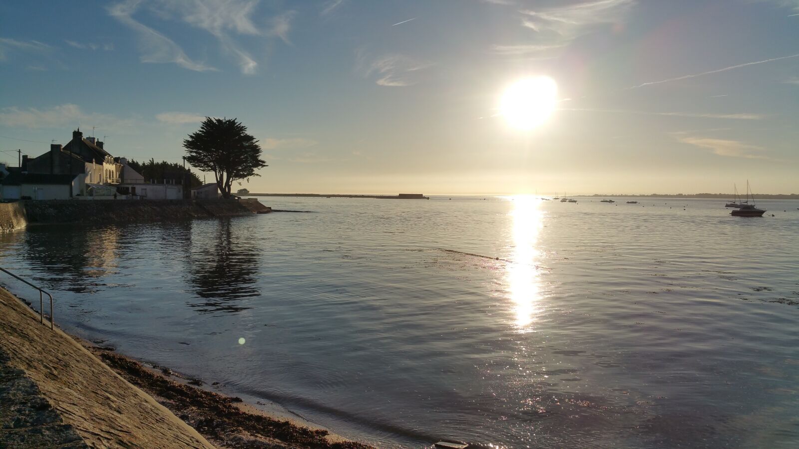 Samsung Galaxy Note4 sample photo. Port, ocean, sunset photography
