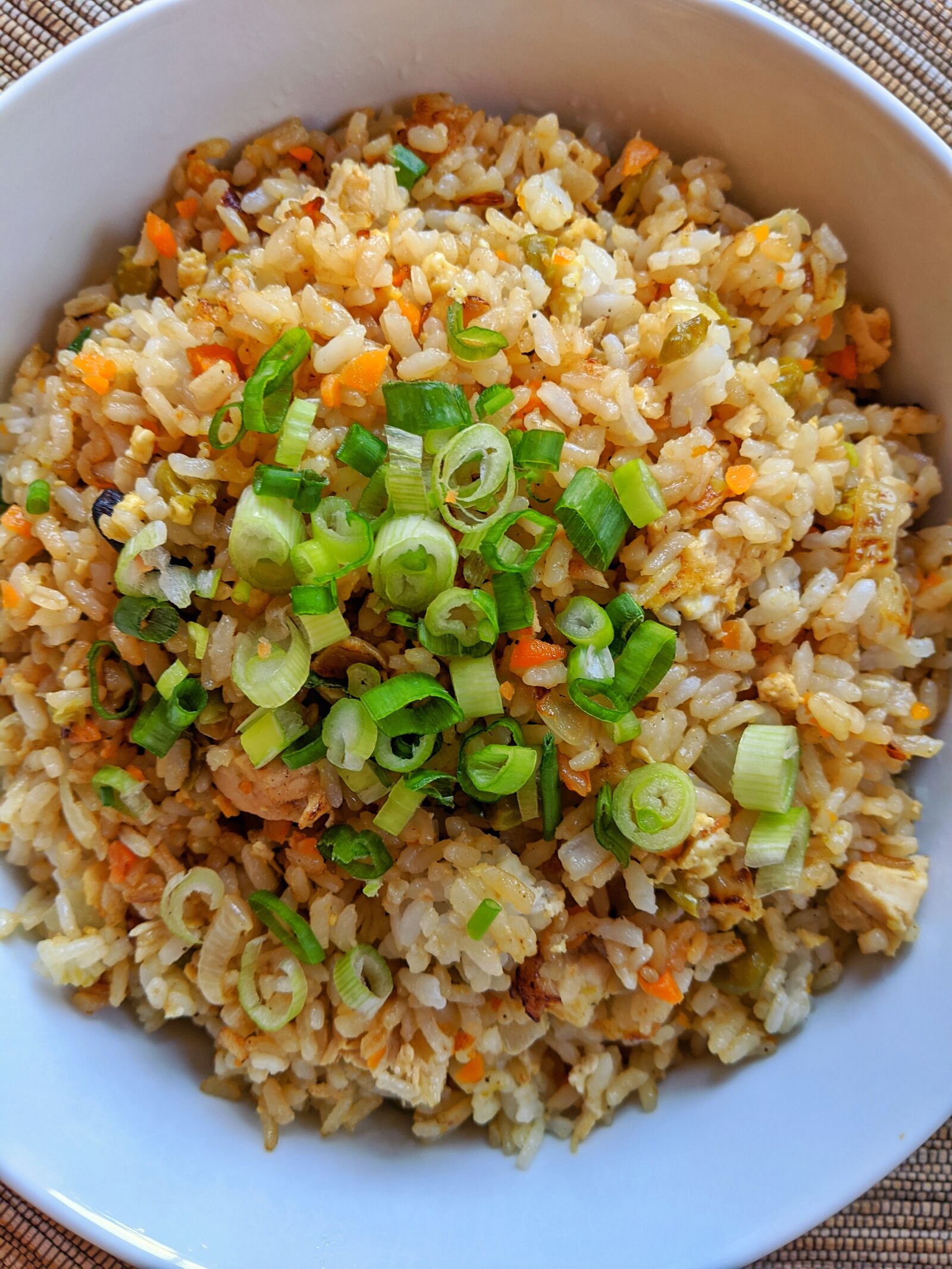 Google Pixel 3 XL sample photo. Fried rice, rice, onions photography