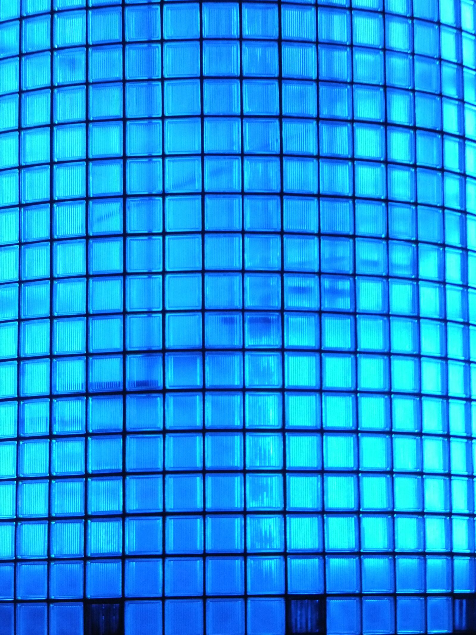 Fujifilm FinePix F550EXR sample photo. Glass block, blue, glass photography
